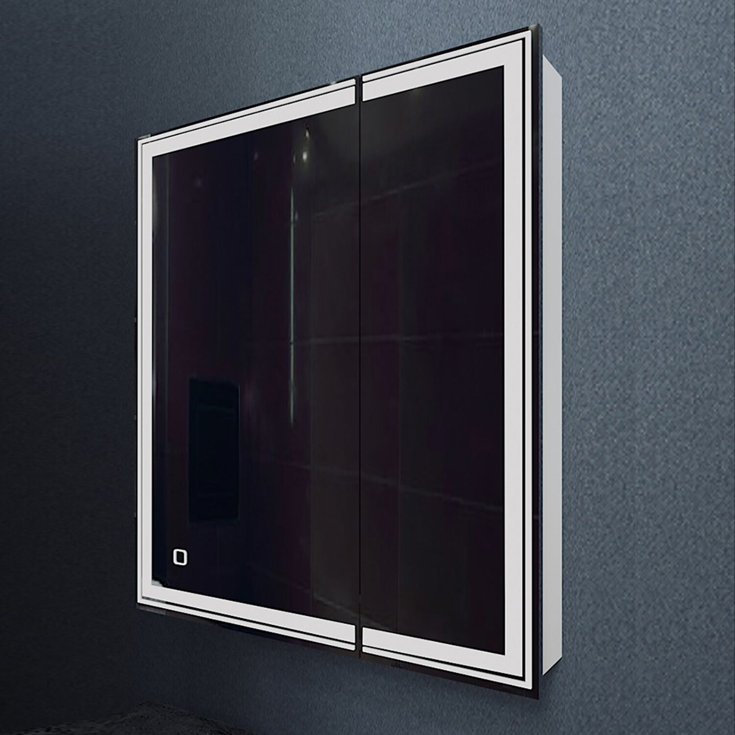 Шкаф-зеркало Mixline Мелис 70x80, левый, с подсветкой, цвет белый - фото 1