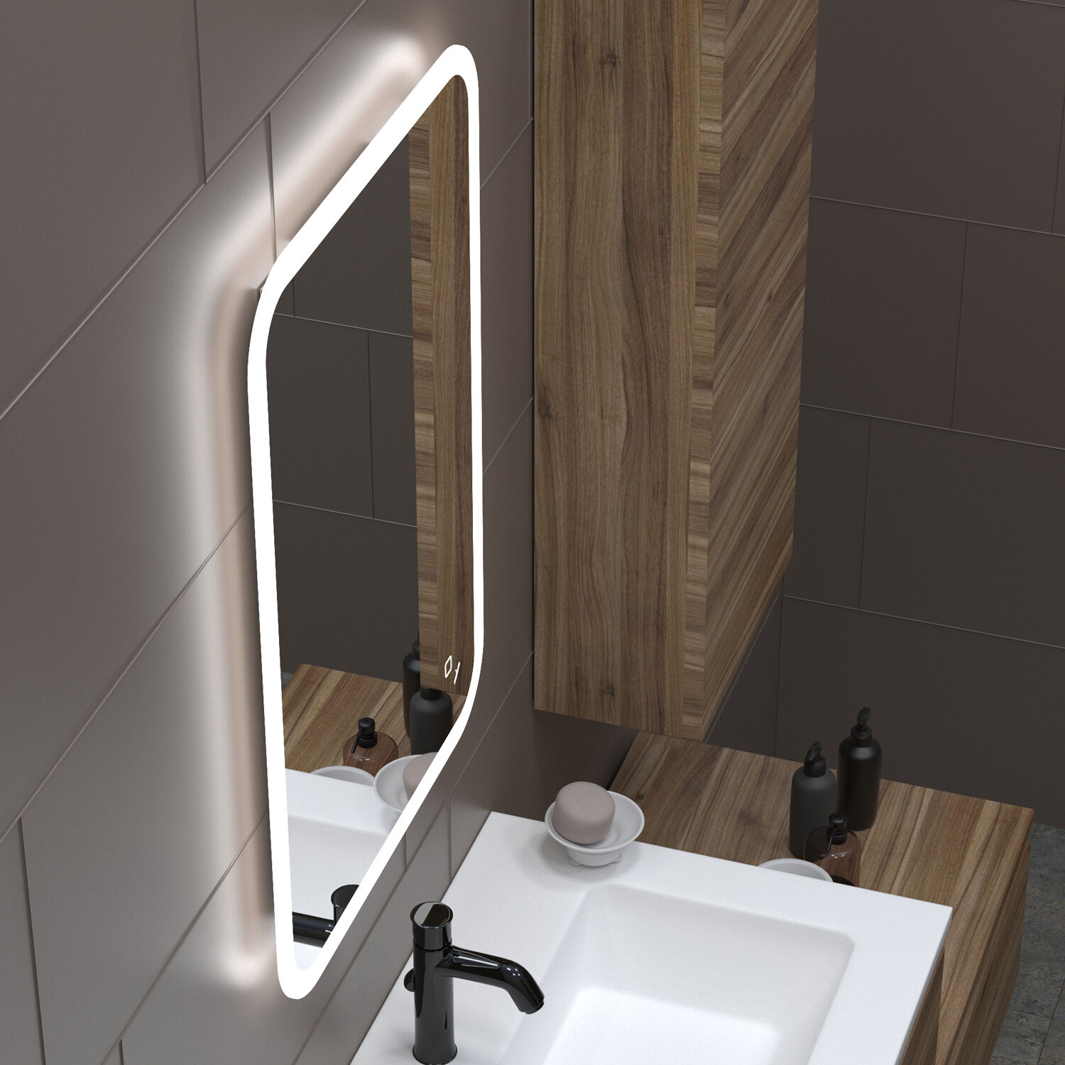 Зеркало Mixline Колорит Эконом 50x70, с подсветкой - фото 1