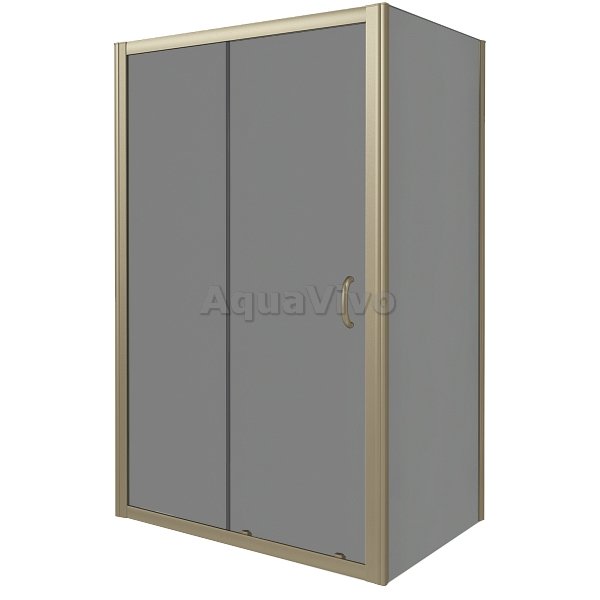 Душевой уголок Good Door Jazze WTW+SP-B-BR 110x80, стекло тонированное, профиль бронза