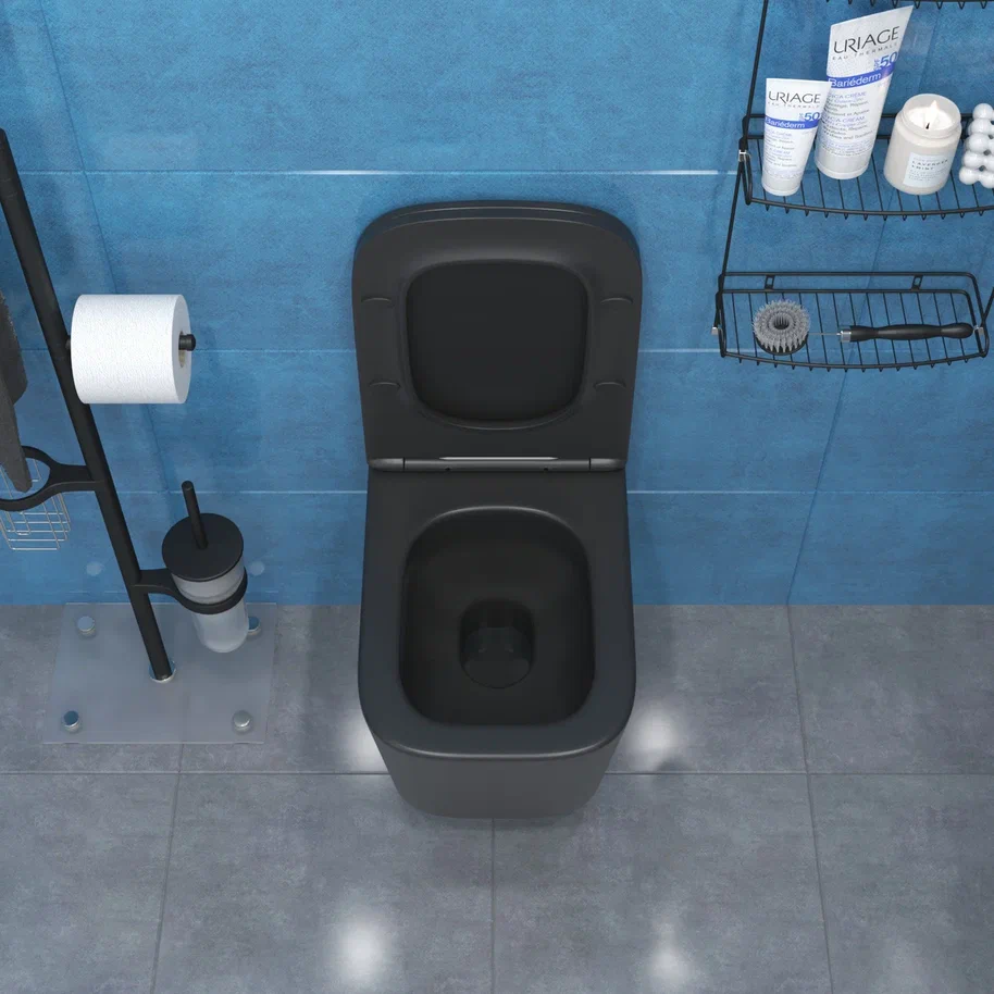 Комплект: Инсталляция Grohe 38811KF0 черная кнопка+Verna T JK0711055MB черный унитаз, смыв торнадо - фото 1