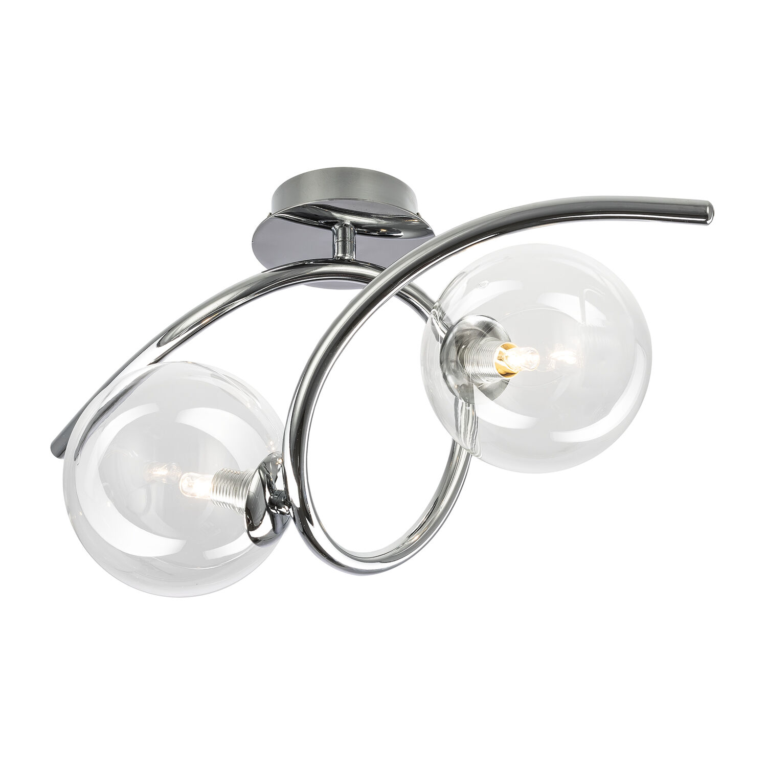 Бра Citilux Vansa CL206321, арматура хром, плафоны стекло прозрачное - фото 1