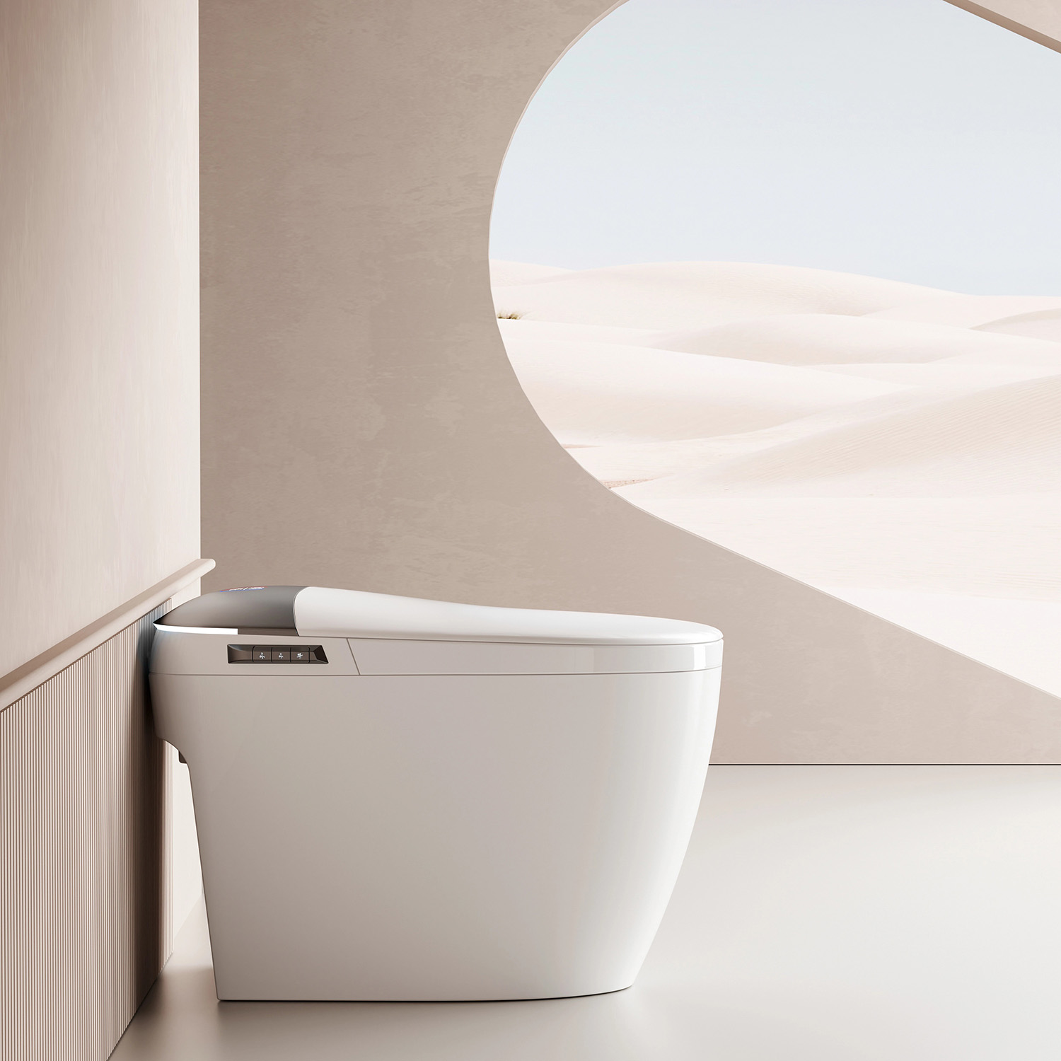 Унитаз CeruttiSPA Ersilia Smart CT10616 приставной, с импульсным смывом, с сиденьем микролифт, цвет белый - фото 1