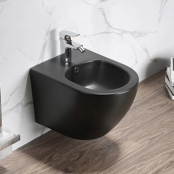 Биде SantiLine SL-5058MB подвесное, цвет черный матовый - фото 1