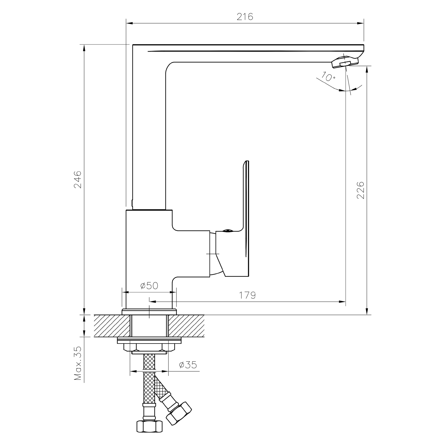 Смеситель Mixline ML26-032 550759 для кухни, цвет хром - фото 1