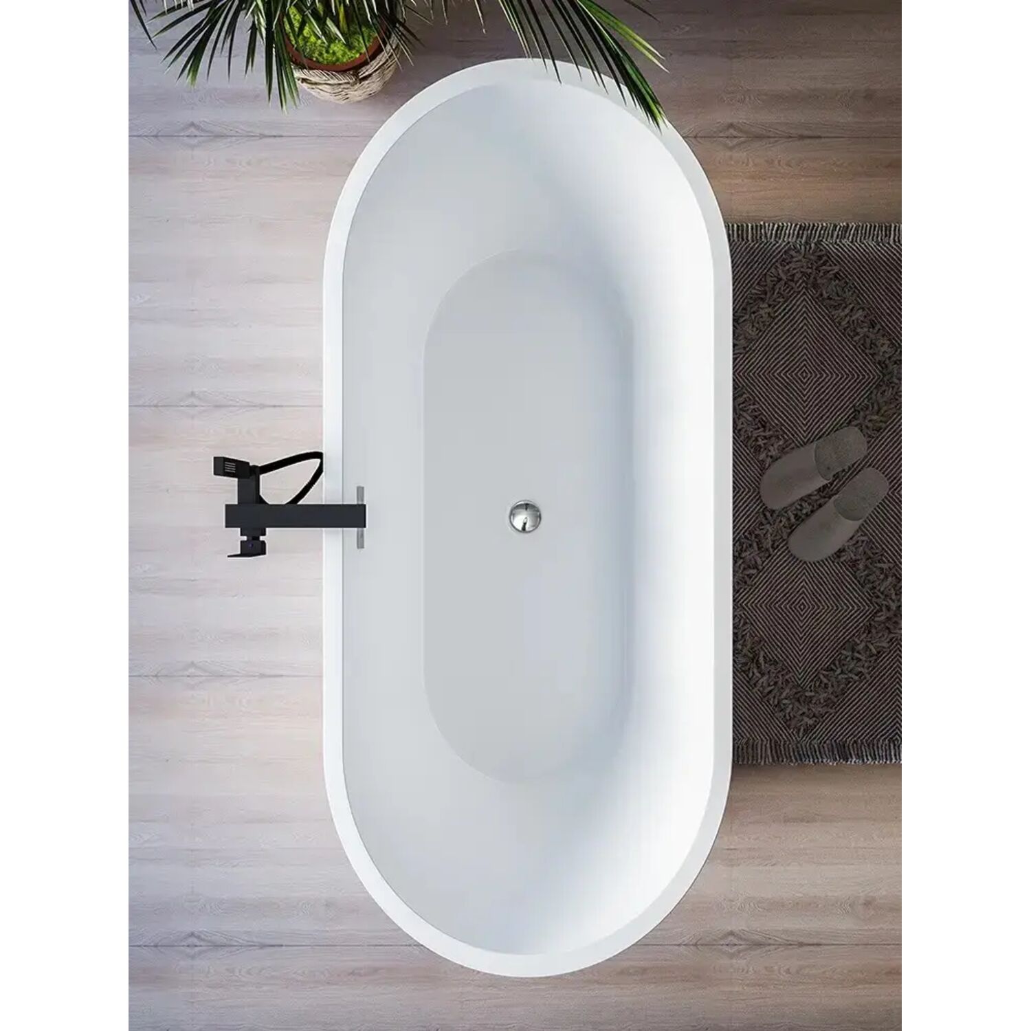 Ванна Ceruttispa Resia 170x80 акриловая, цвет белый - фото 1