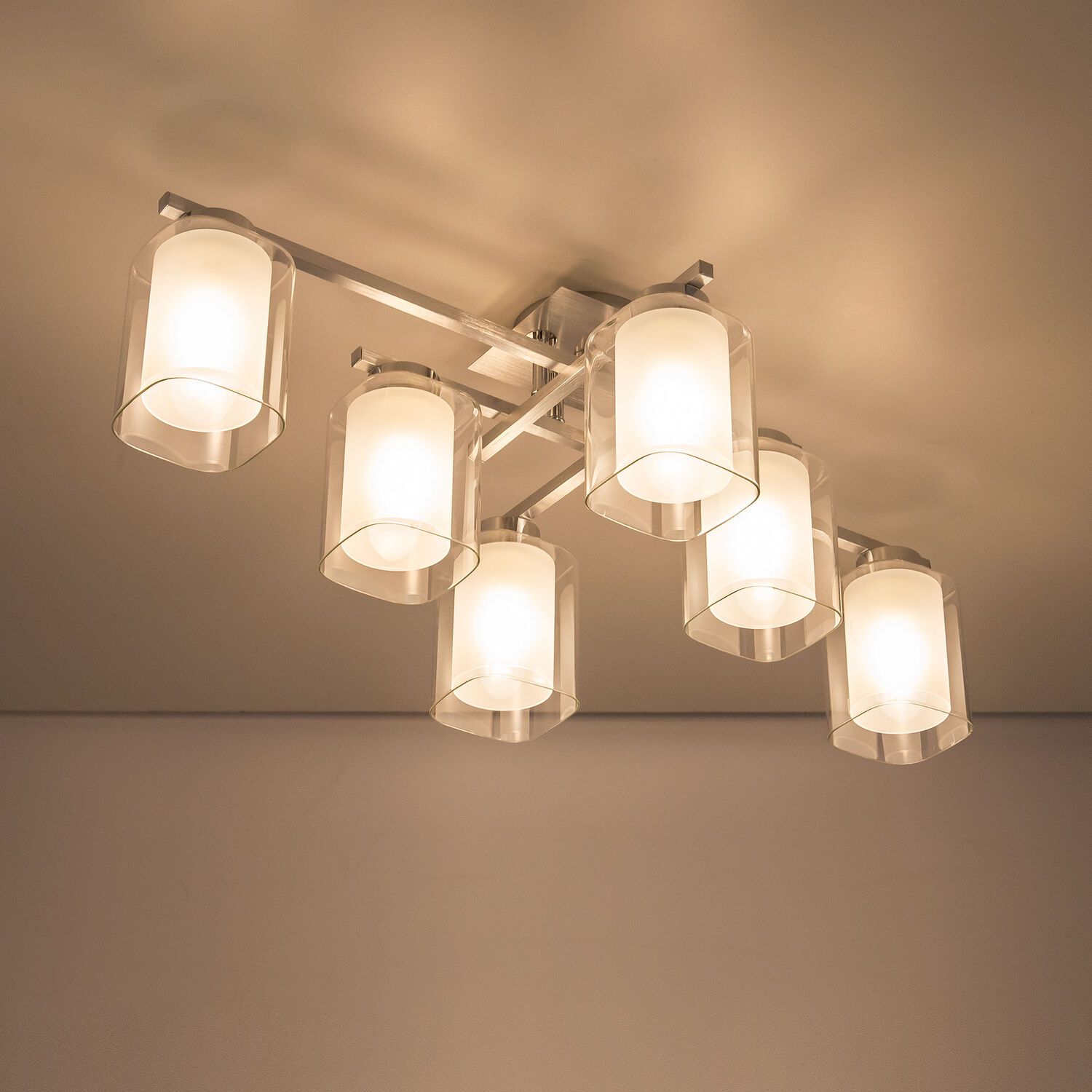 Потолочная люстра Citilux Диез CL111160, арматура алюминий, плафоны стекло прозрачное - фото 1