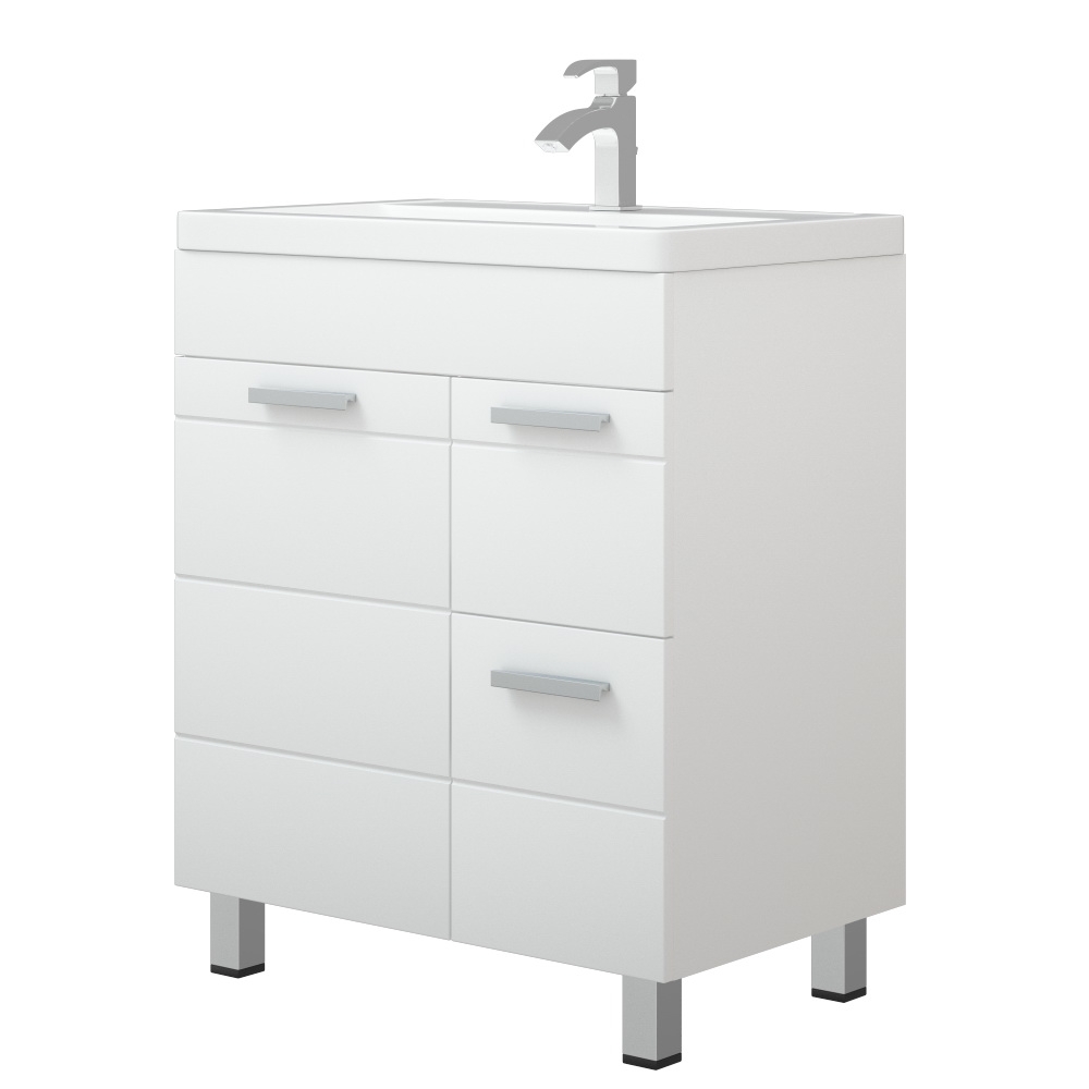 Тумба под раковину Corozo Денвер 70, цвет белый - фото 1