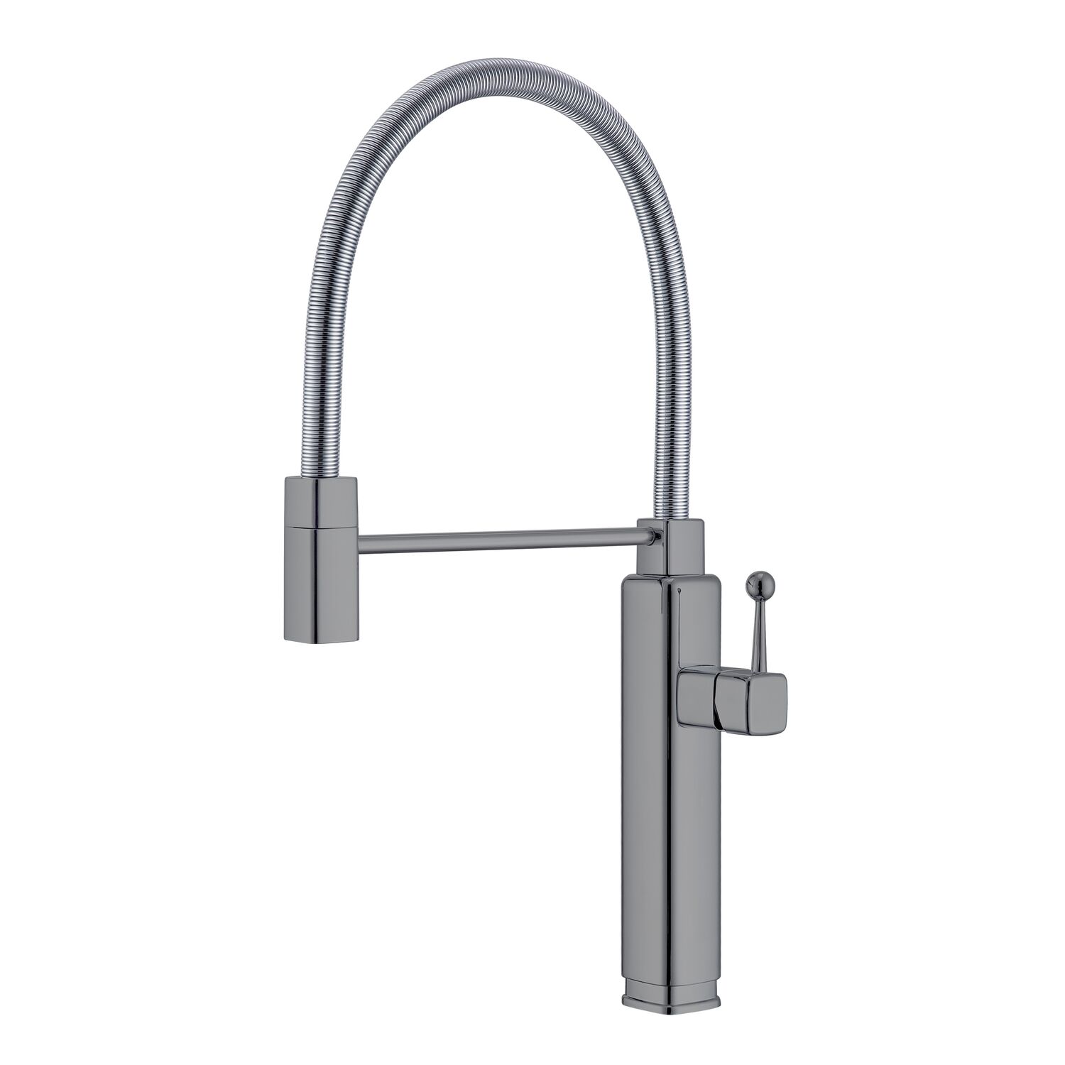 Смеситель Vincea VKF-101GM для кухни, с гибким изливом, цвет вороненая сталь