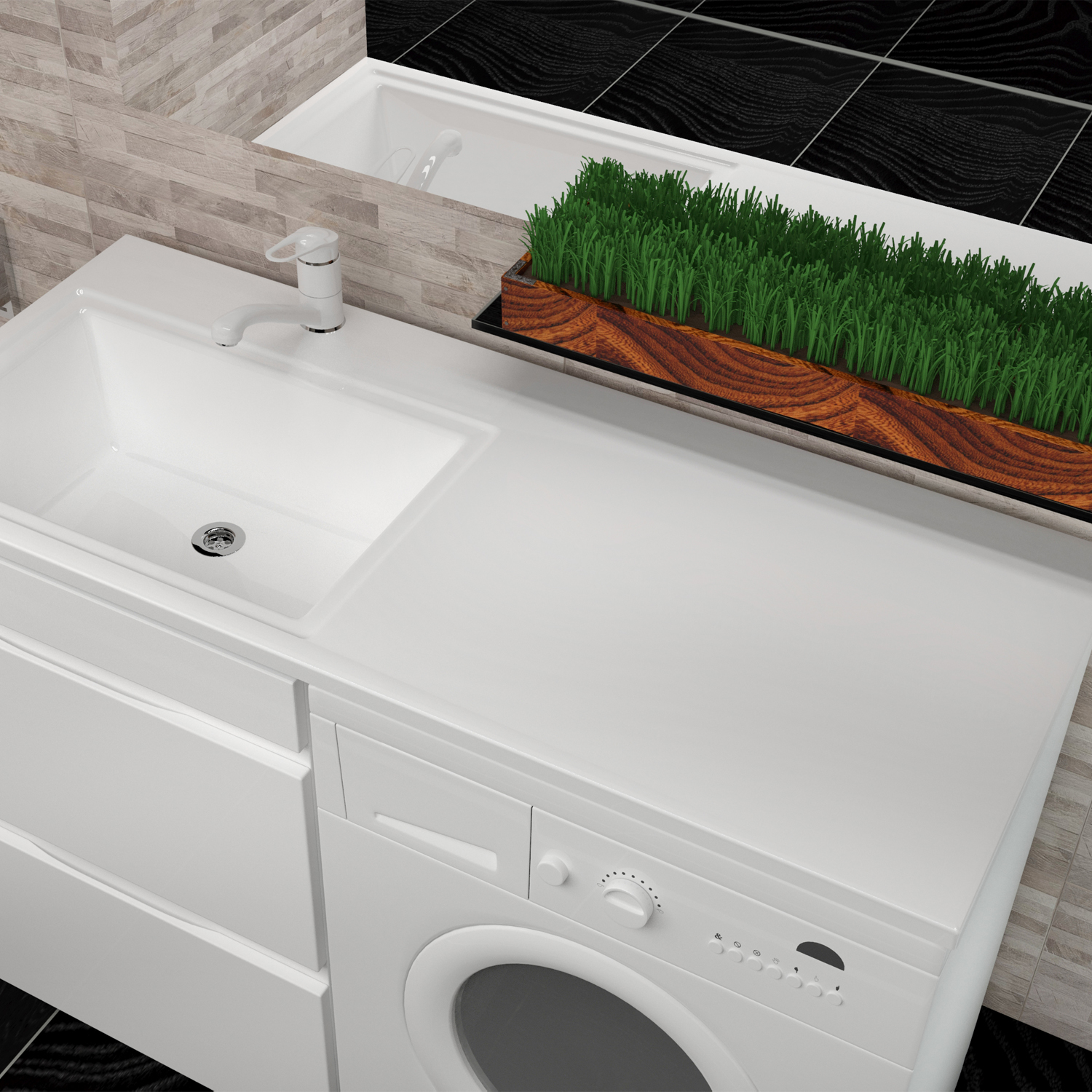 Мебель для ванной Corozo Джерси 110, с тумбой 50 см, цвет белый - фото 1