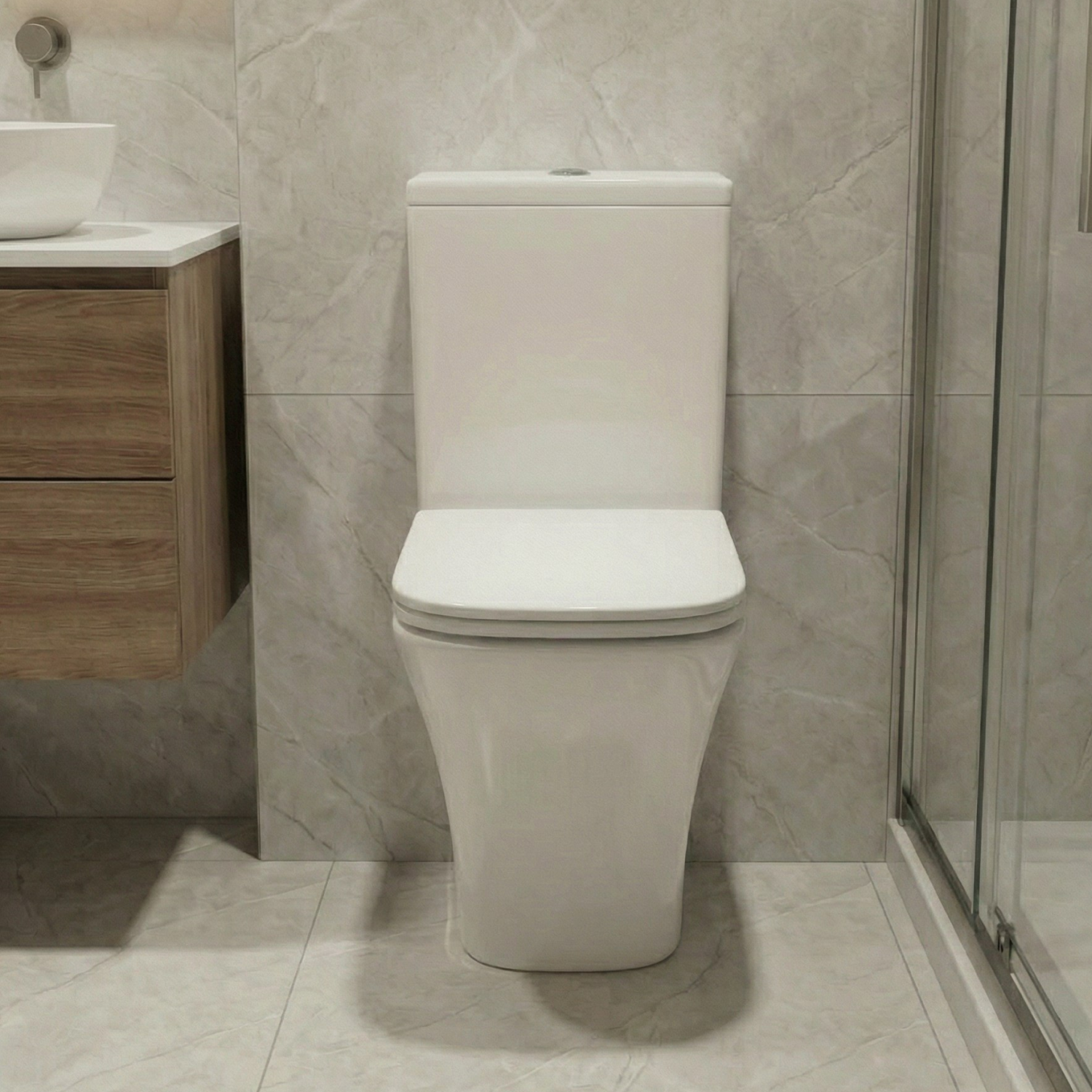 Унитаз Joki Verna JK3052011 напольный, безободковый, с сиденьем микролифт, цвет  белый