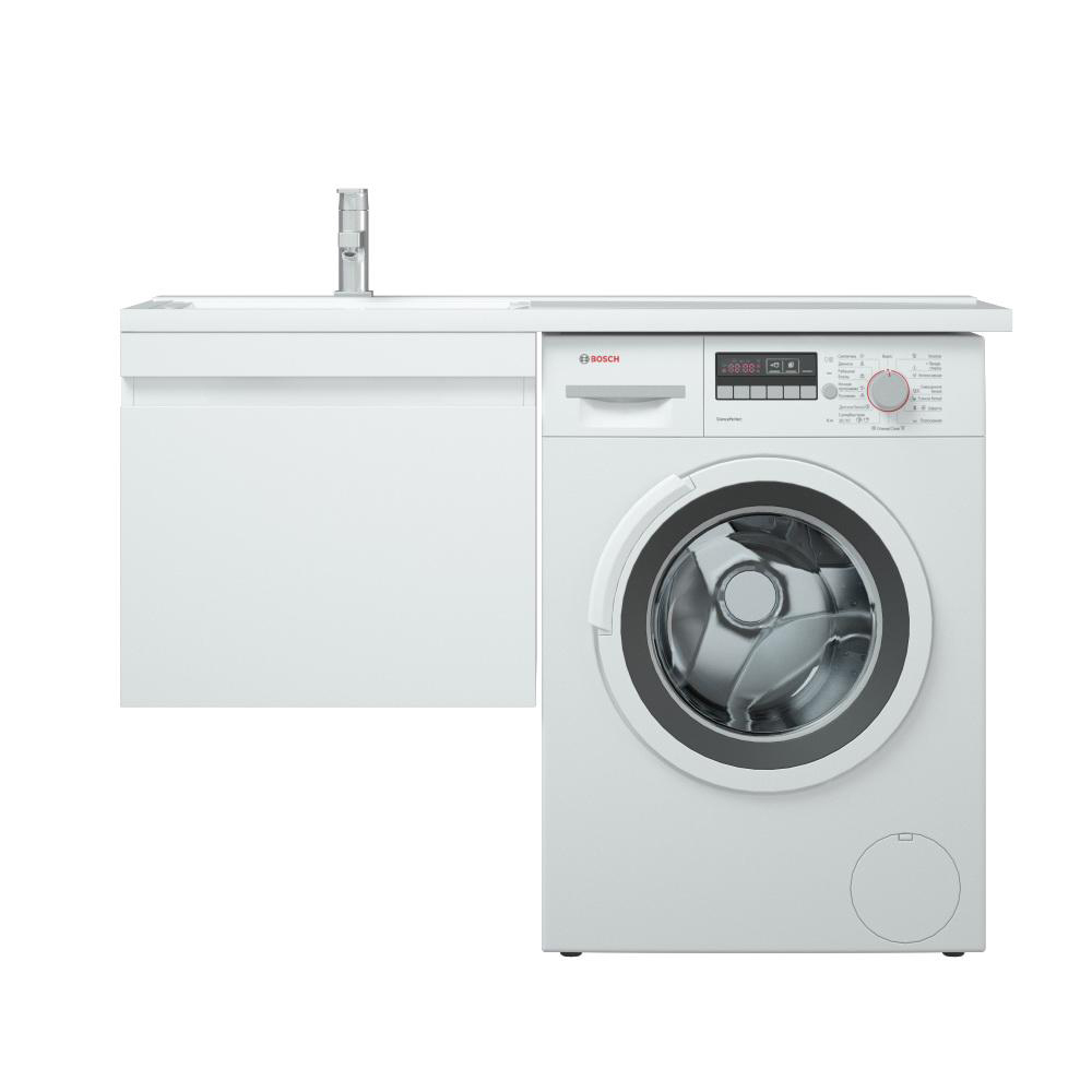 Мебель для ванной Corozo Альтаир 120 подвесная, с тумбой 56 см, цвет белый