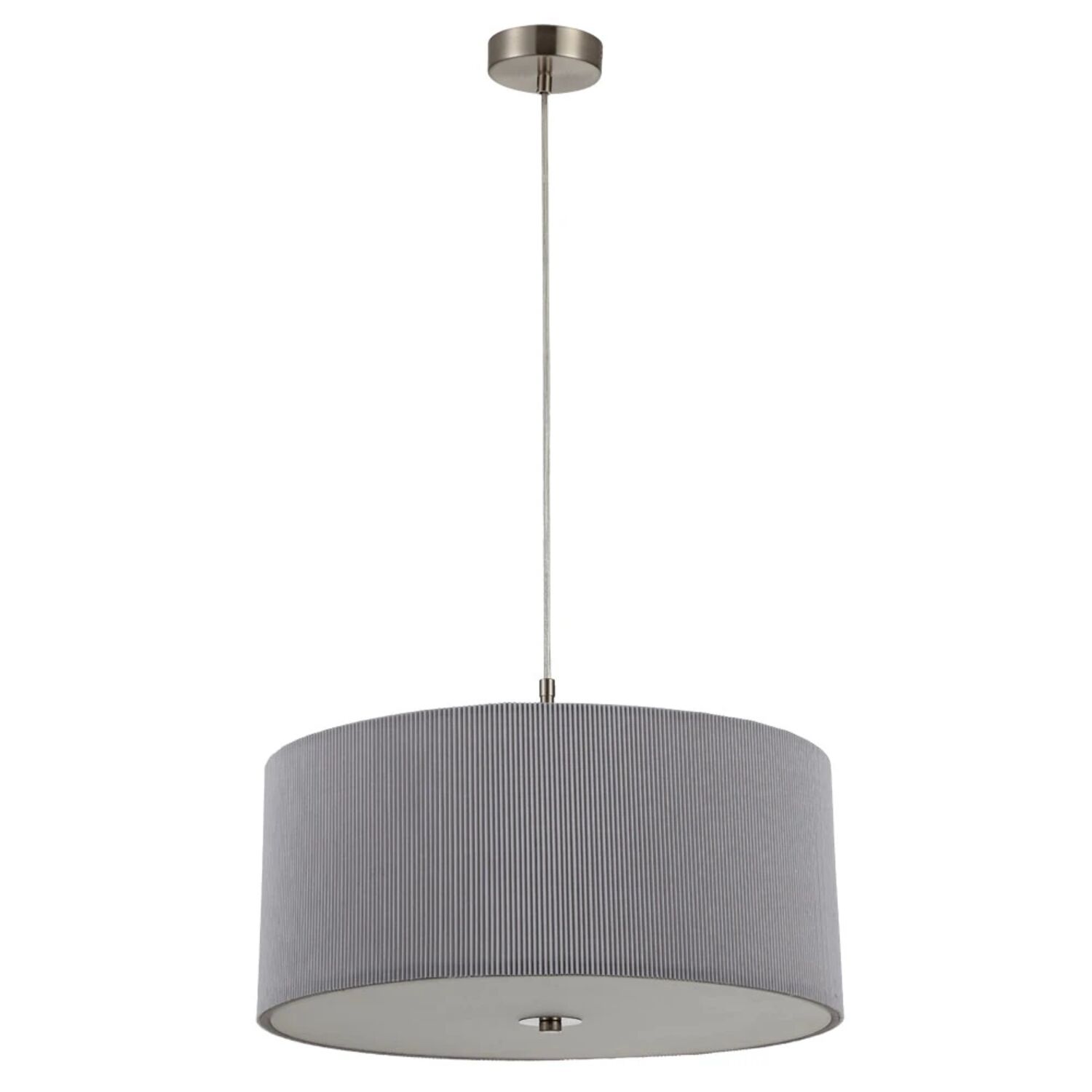 Подвесной светильник Arte Lamp Mallorca A1021SP-5SS, арматура матовое серебро, плафон ткань серая