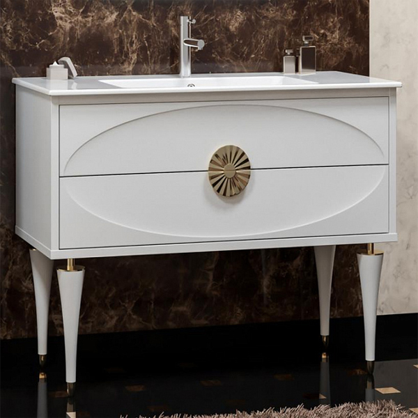 Мебель для ванной Опадирис Ибица 120, цвет белый / золото