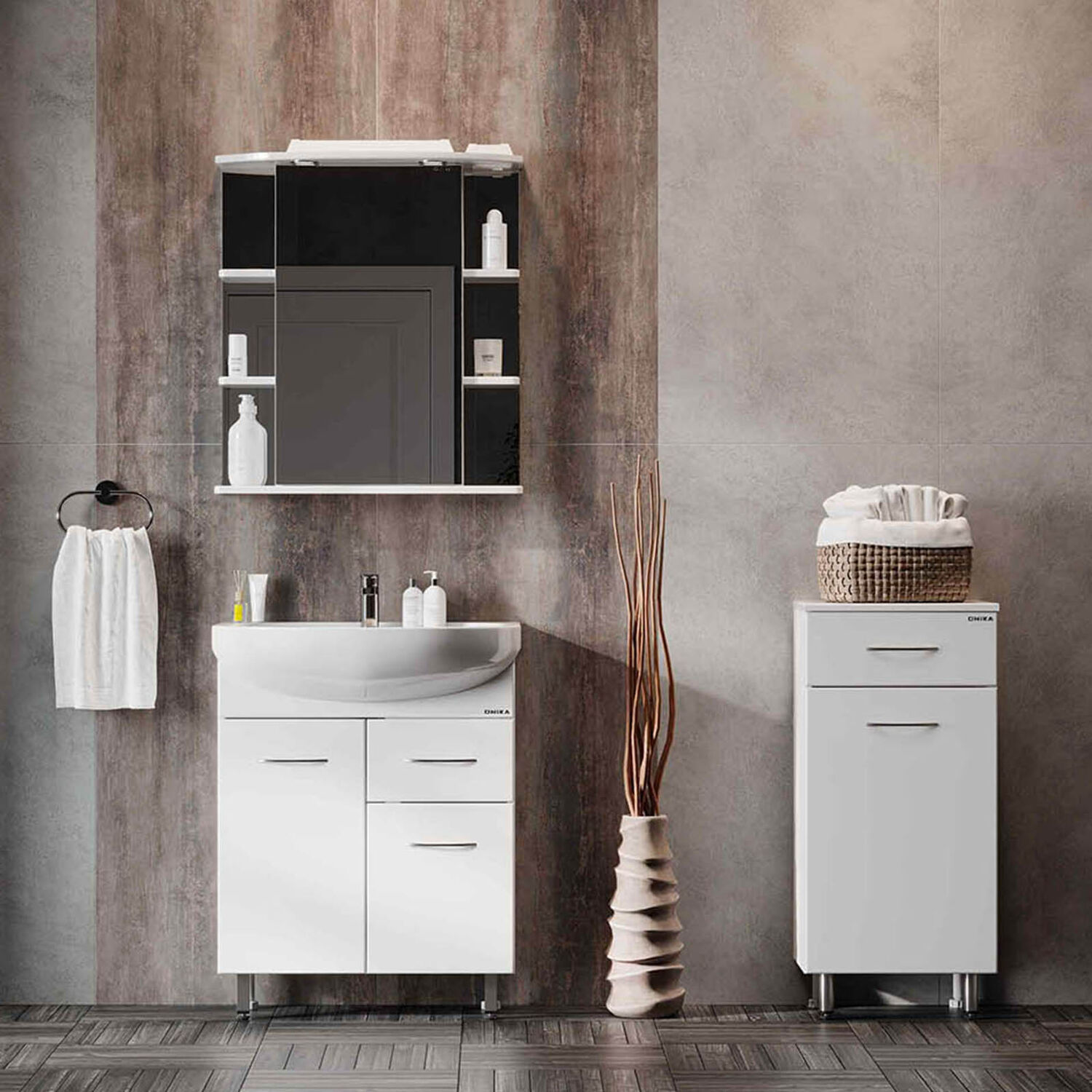 Тумба Оника Каприз 40, правая, цвет белый - фото 1