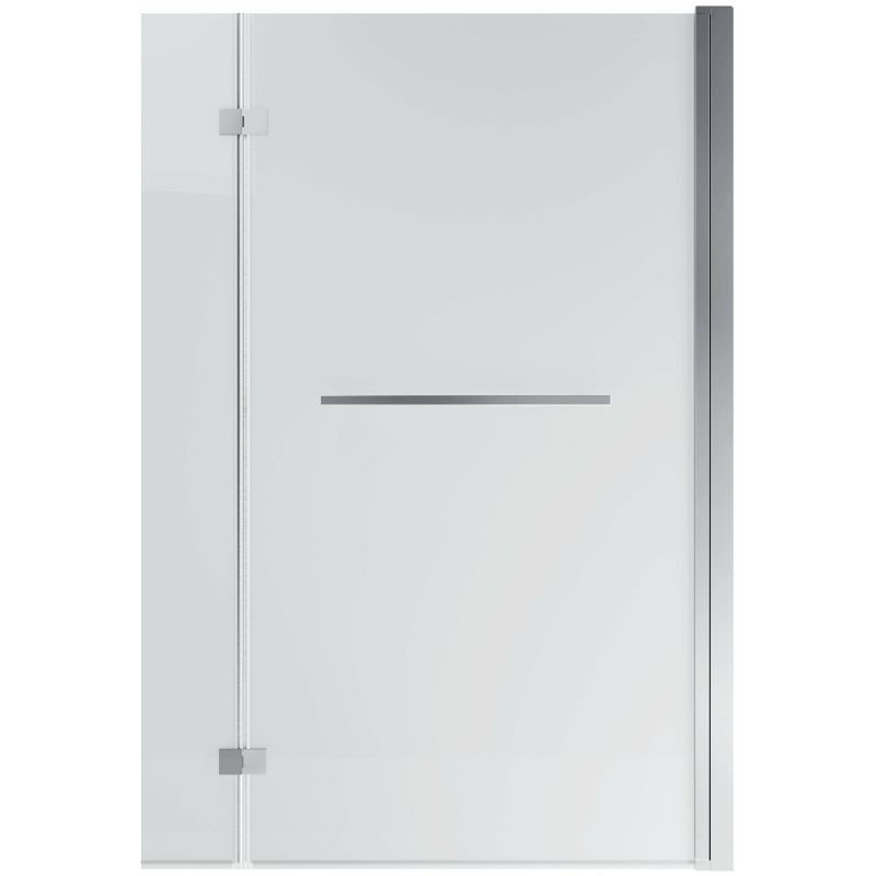 Шторка на ванну Grossman GR-108 80x140, с полотенцедержателем, стекло прозрачное, профиль хром - фото 1