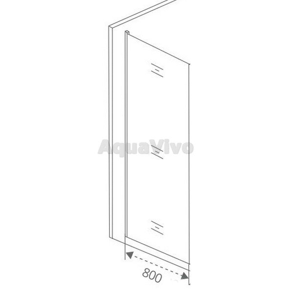 Боковая стенка Good Door Altair SP-80-C-CH 80, стекло прозрачное, профиль хром - фото 1