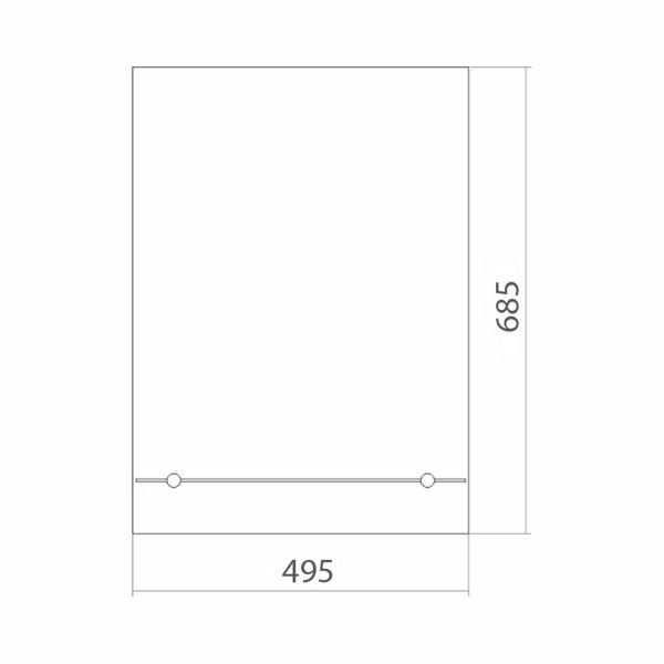 Зеркало Mixline Модерн Люкс 50x69, с полкой