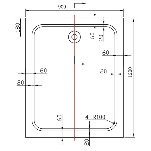 Поддон для душа Vincea VST-2AR 120x90, акриловый, цвет белый - фото 1