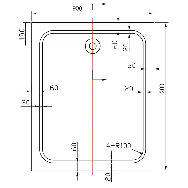 Поддон для душа Vincea VST-2AR 120x90, акриловый, цвет белый - фото 1