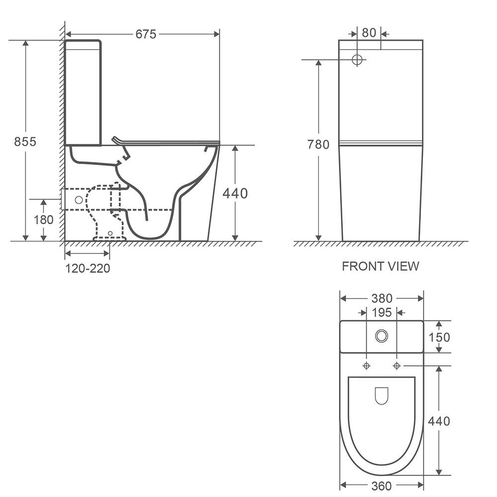 Унитаз-компакт Weltwasser SK Salzbach 001 XL GL-WT напольный, безободковый, с сиденьем микролифт, цвет белый глянец - фото 1