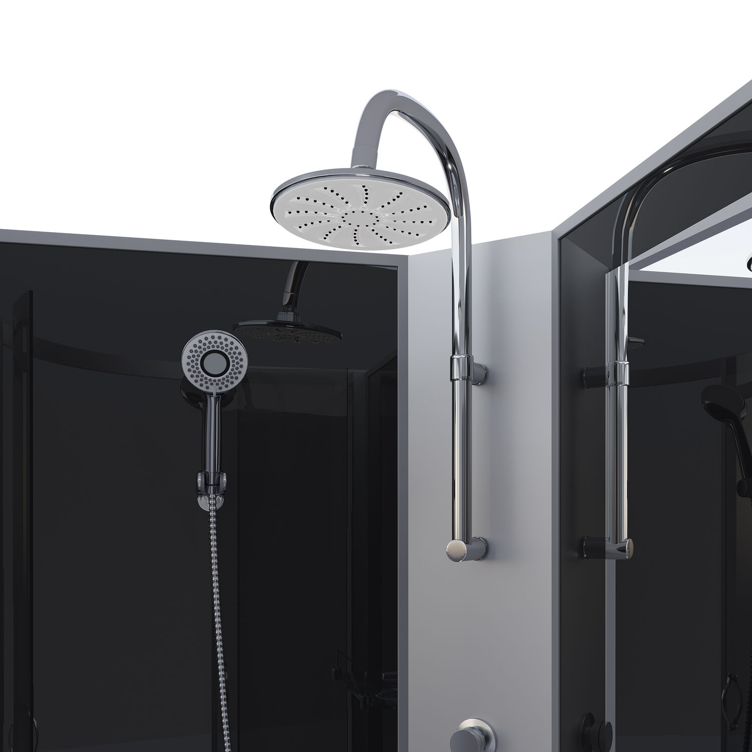 Душевая кабина Niagara Classic NG-3512-14LBKT 120х80, левая, стекло тонированное, профиль серебро, без крыши  - фото 1