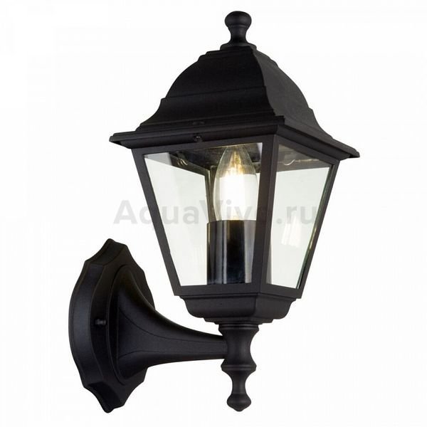 Настенный фонарь уличный Maytoni Abbey Road O004WL-01B, арматура цвет черный, плафон/абажур стекло, цвет прозрачный