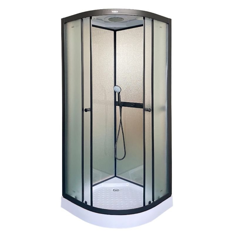 Душевая кабина Parly Frost F811B 80x80, стекло матовое, профиль черный