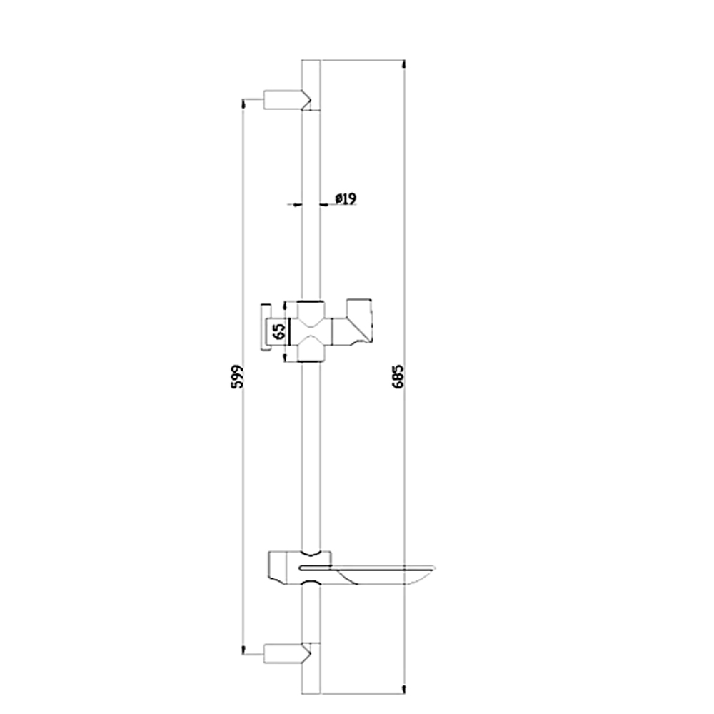 Душевая штанга Lemark LM8062C, с мыльницей, цвет хром - фото 1