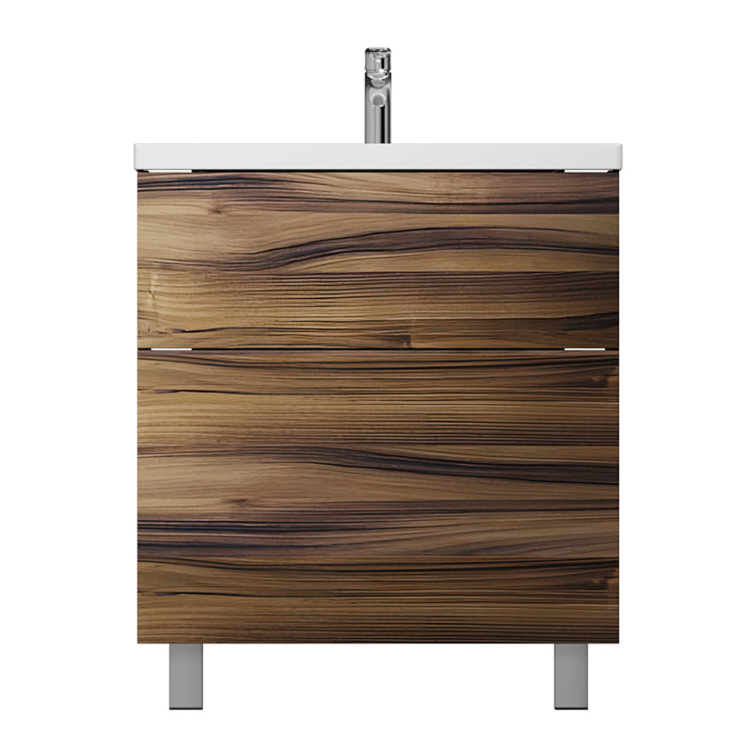 Тумба под раковину AM.PM Gem 75 напольная, 2 ящика, цвет орех - фото 1
