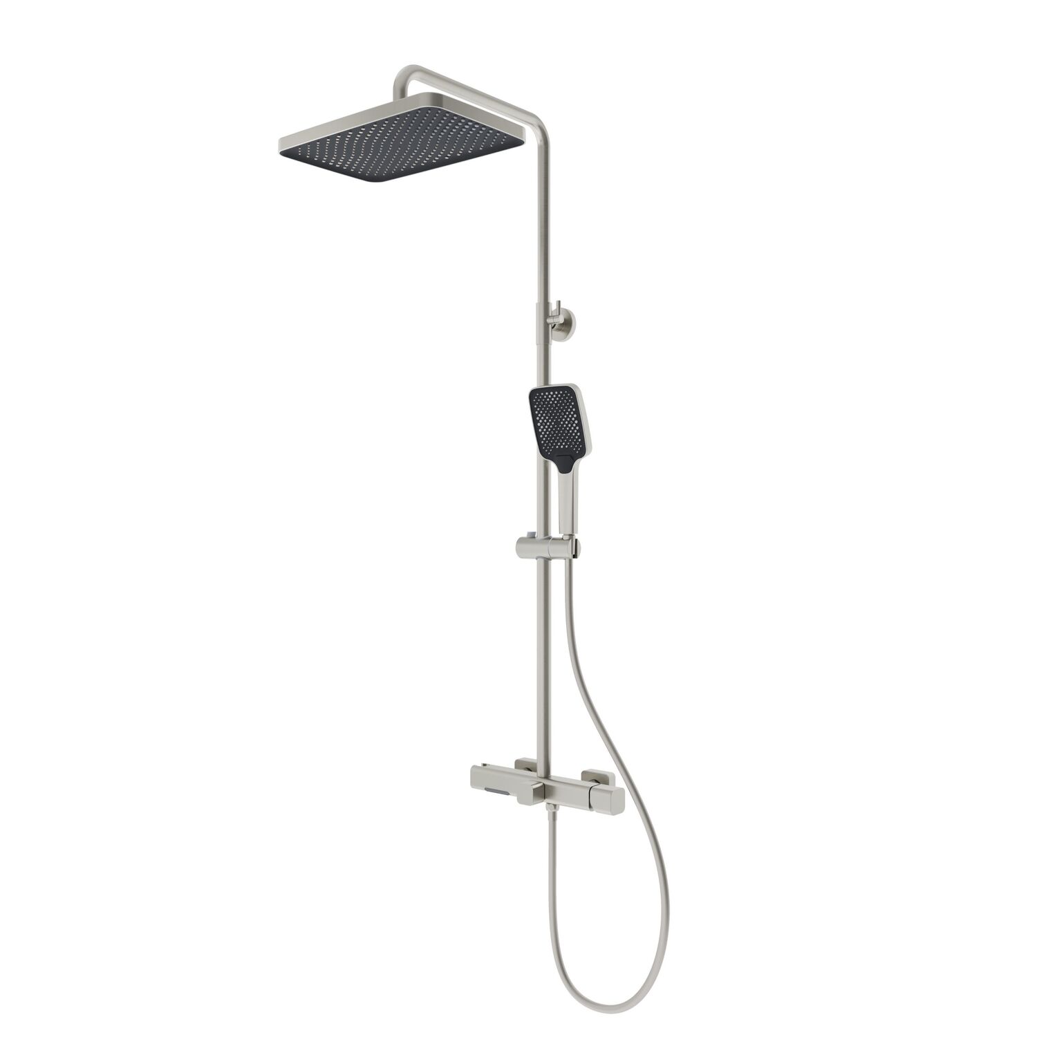 Душевая стойка Vincea Core VSFS-4CO1BN, с верхним душем, смесителем, цвет брашированный никель