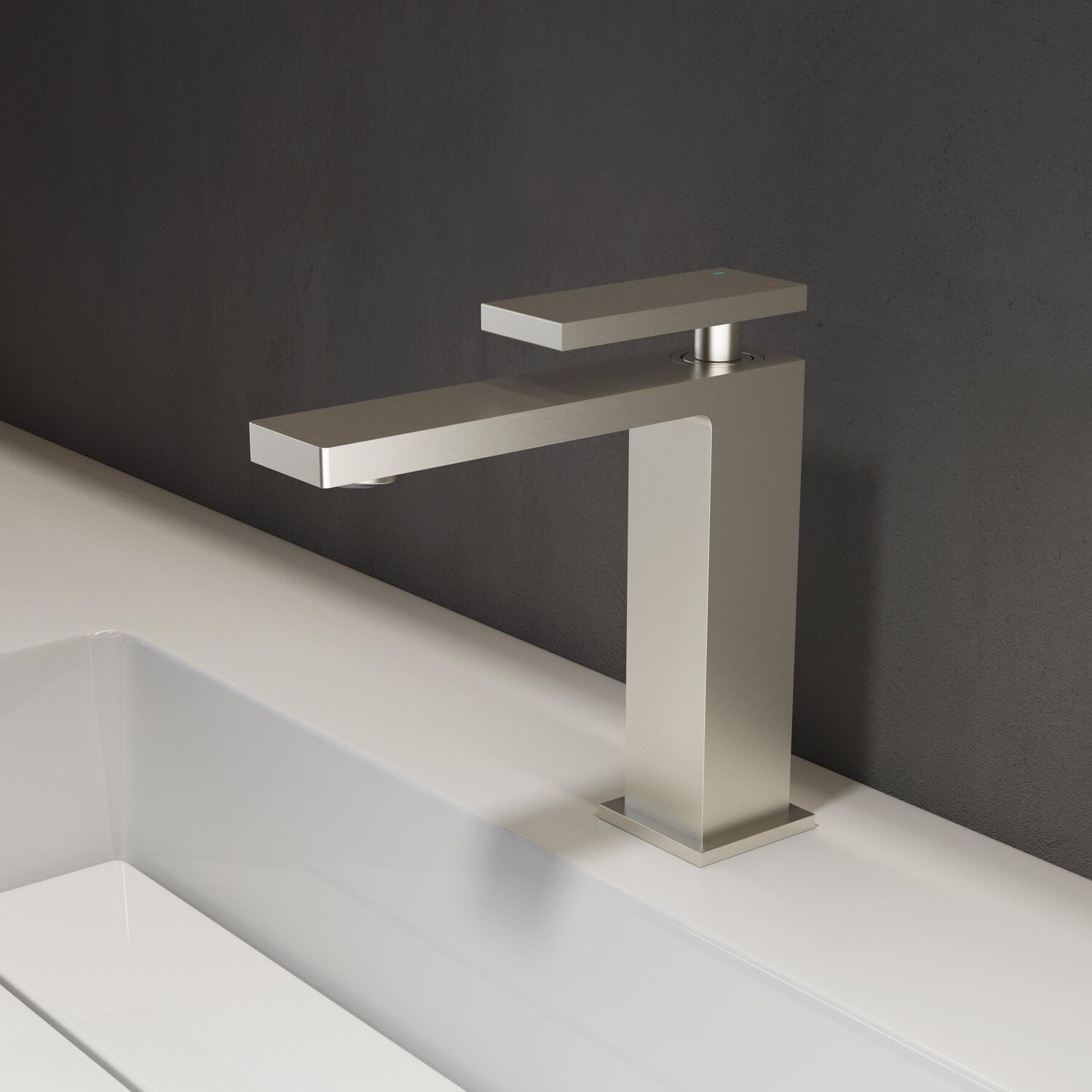 Смеситель Vincea Rim VBF-2DS1BN для раковины, цвет сатин  - фото 1