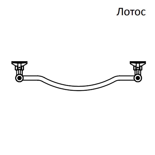 Полотенцесушитель Тругор Лотос ПМ 1 60x50 водяной, межосевое расстояние 50 см, цвет хром - фото 1