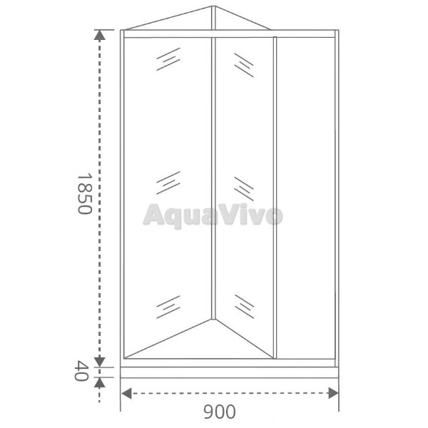 Душевая дверь Good Door Infinity SD-90-G-CH, стекло грейп, профиль хром - фото 1