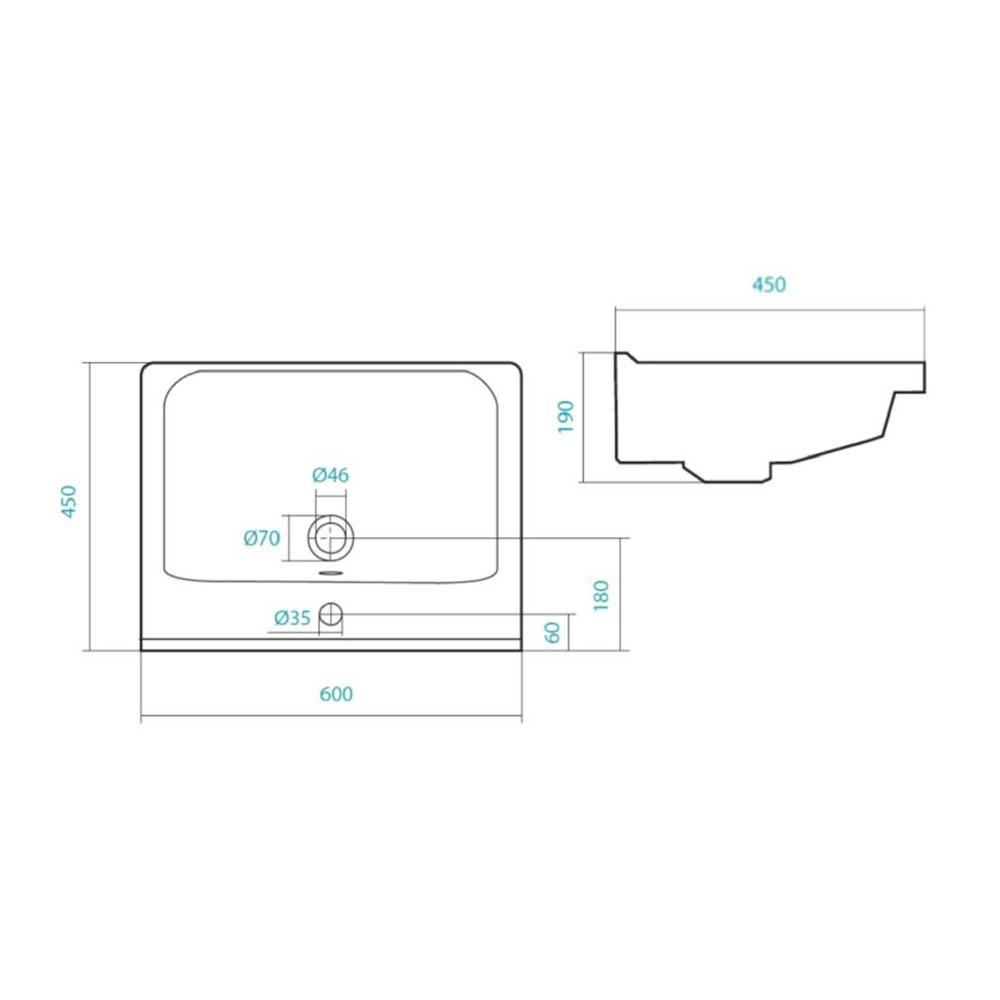 Мебель для ванной Оника Эвада 60, подвесная, цвет белый