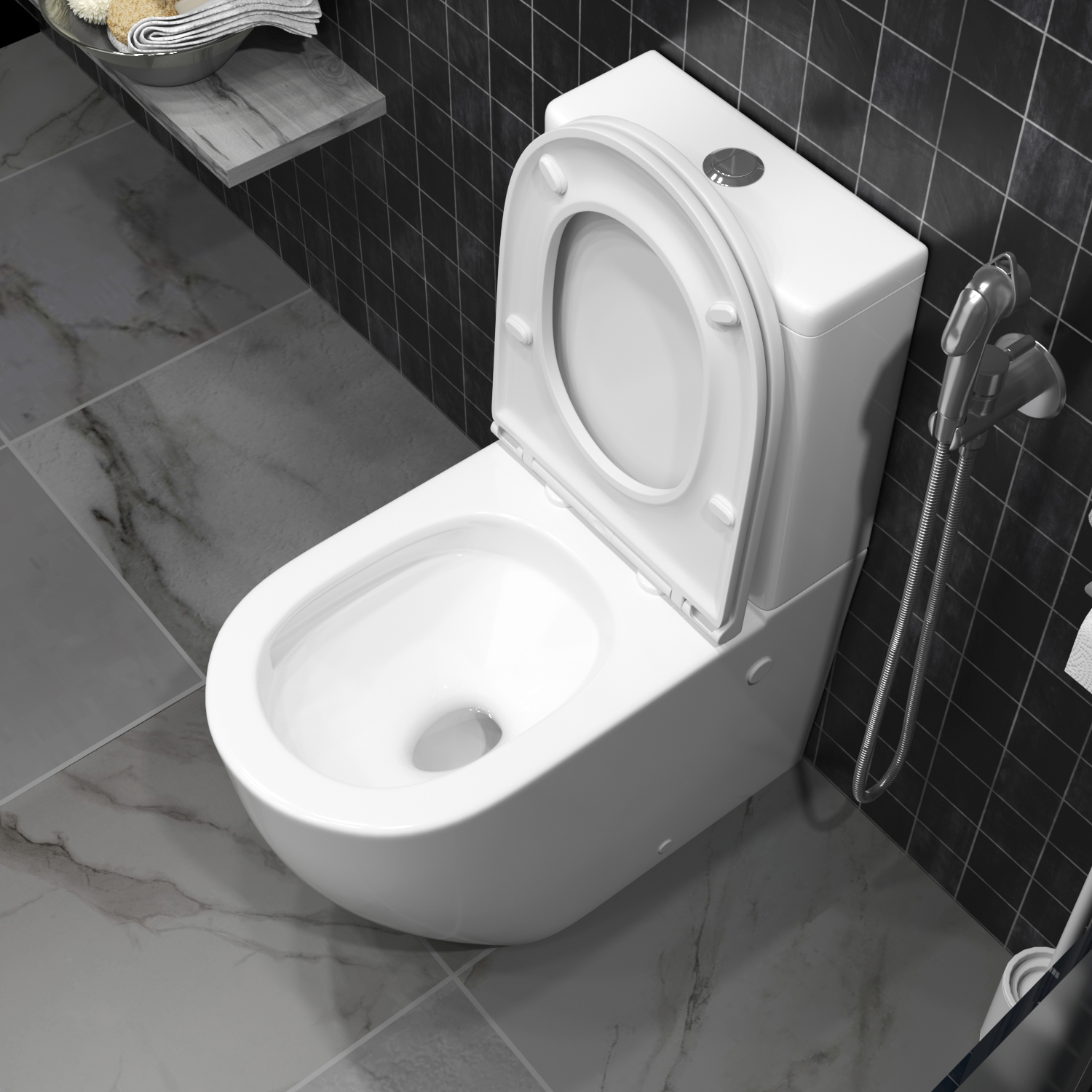 Унита Joki Stella T JK0752030 напольный, безободковый, смыв Торнадо, с сиденьем микролифт, цвет белый - фото 1