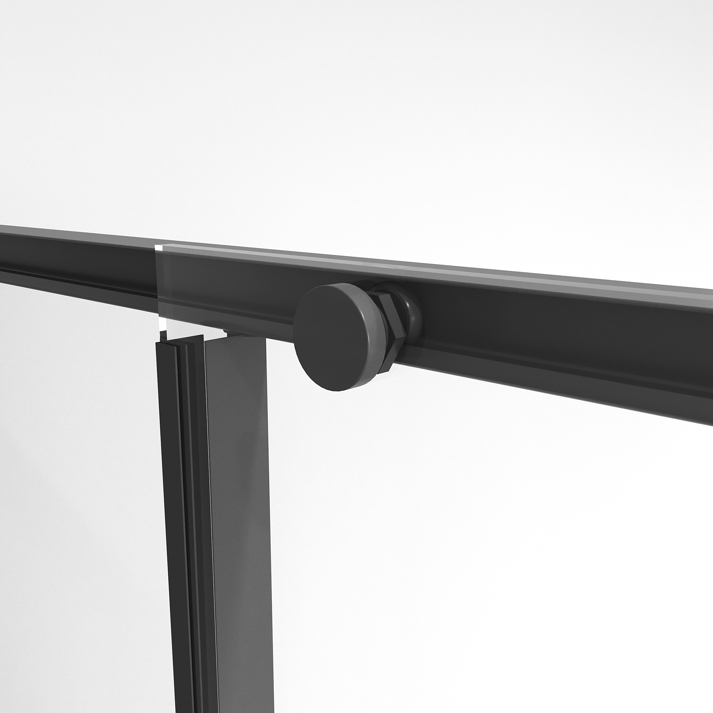 Душевой уголок Niagara Nova NG-84-10AB-A100B-34 100x100, стекло прозрачное, профиль черный матовый