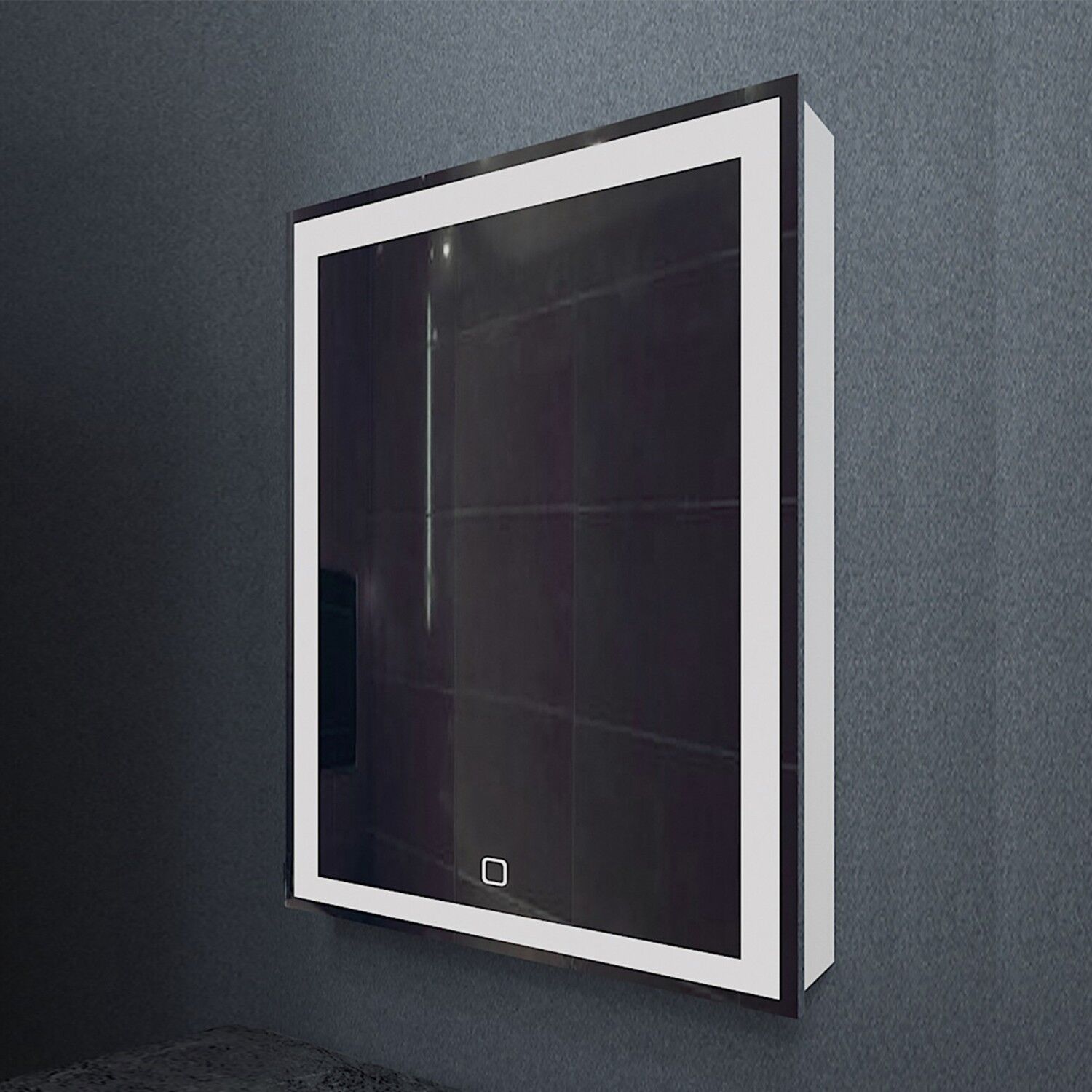 Шкаф-зеркало Mixline Минио 60x80, правый, с подсветкой, цвет белый - фото 1