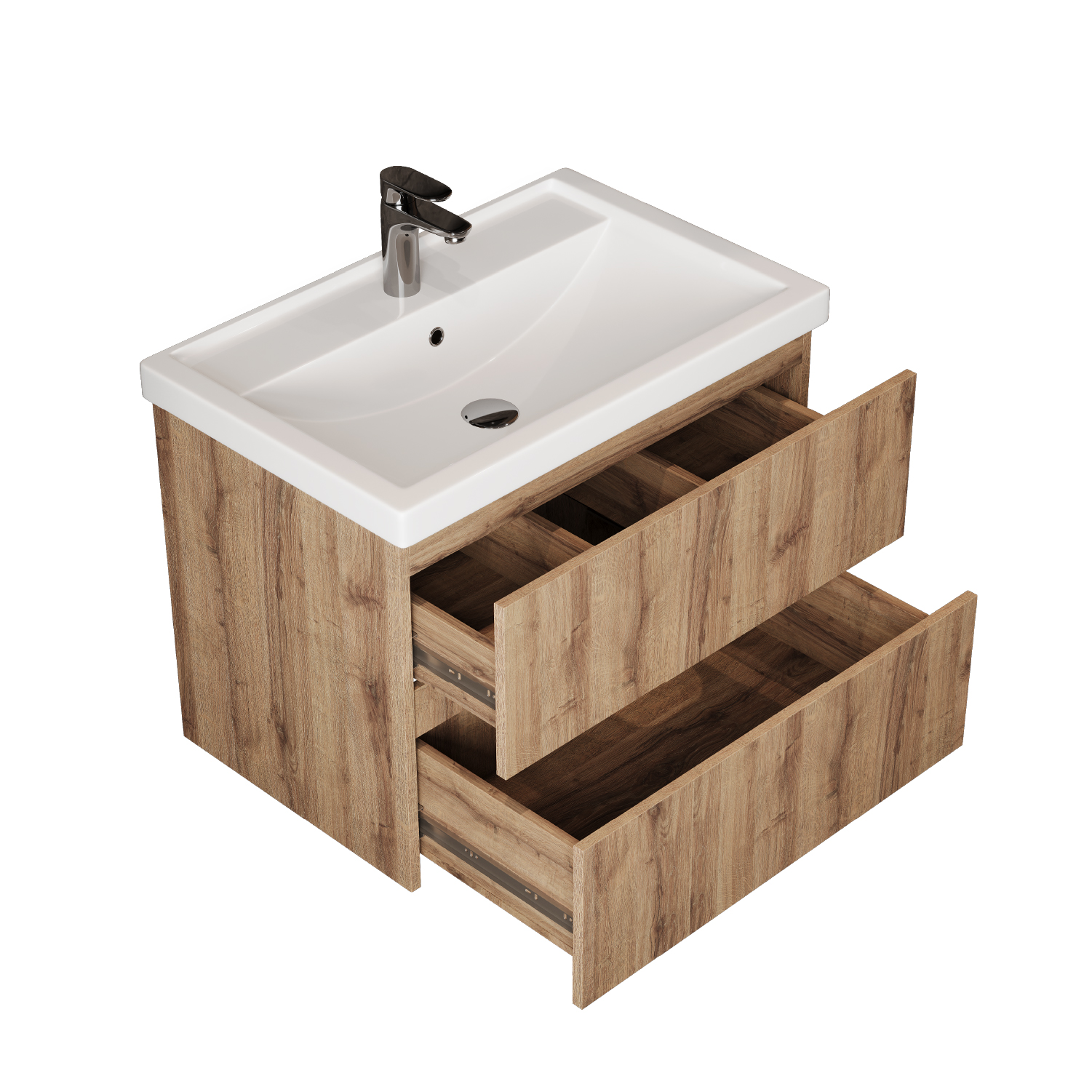 Мебель для ванной Оника Дарон 80, цвет дуб крафт золотой