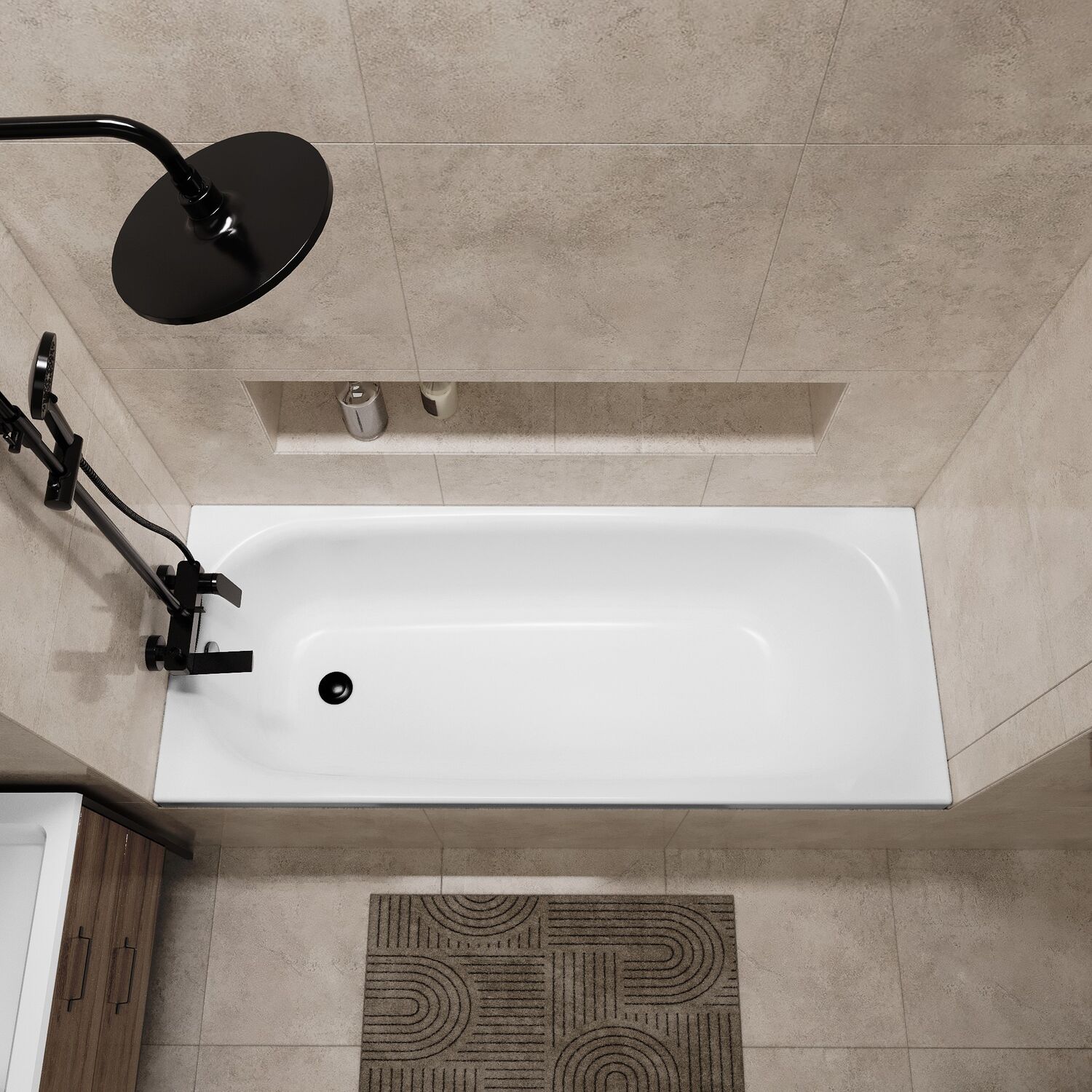 Ванна Niagara Brava NG-B17070 170х70 акриловая, цвет белый глянцевый - фото 1