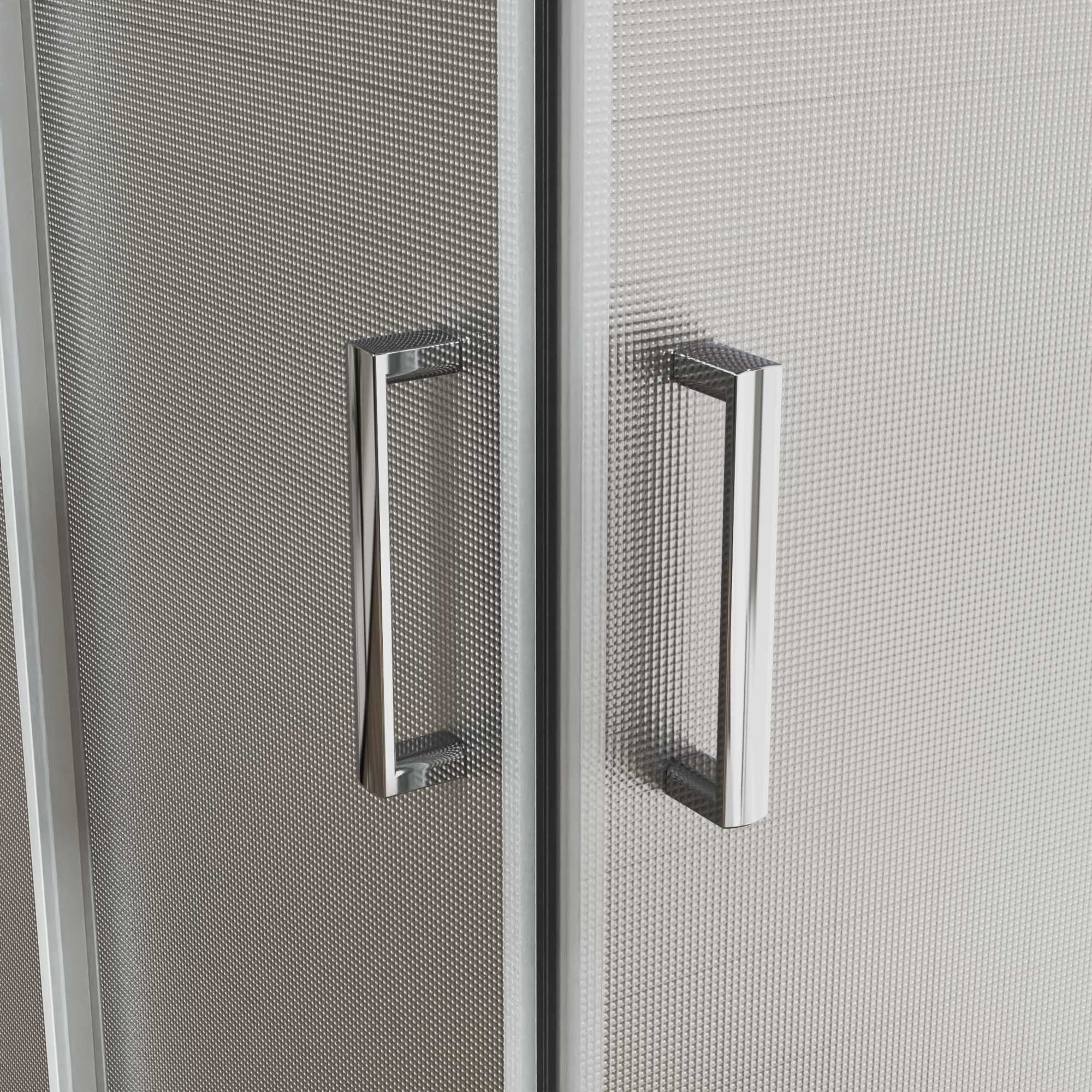 Душевой уголок Vincea City VSS-5CT 80x80, стекло текстурное, профиль хром - фото 1