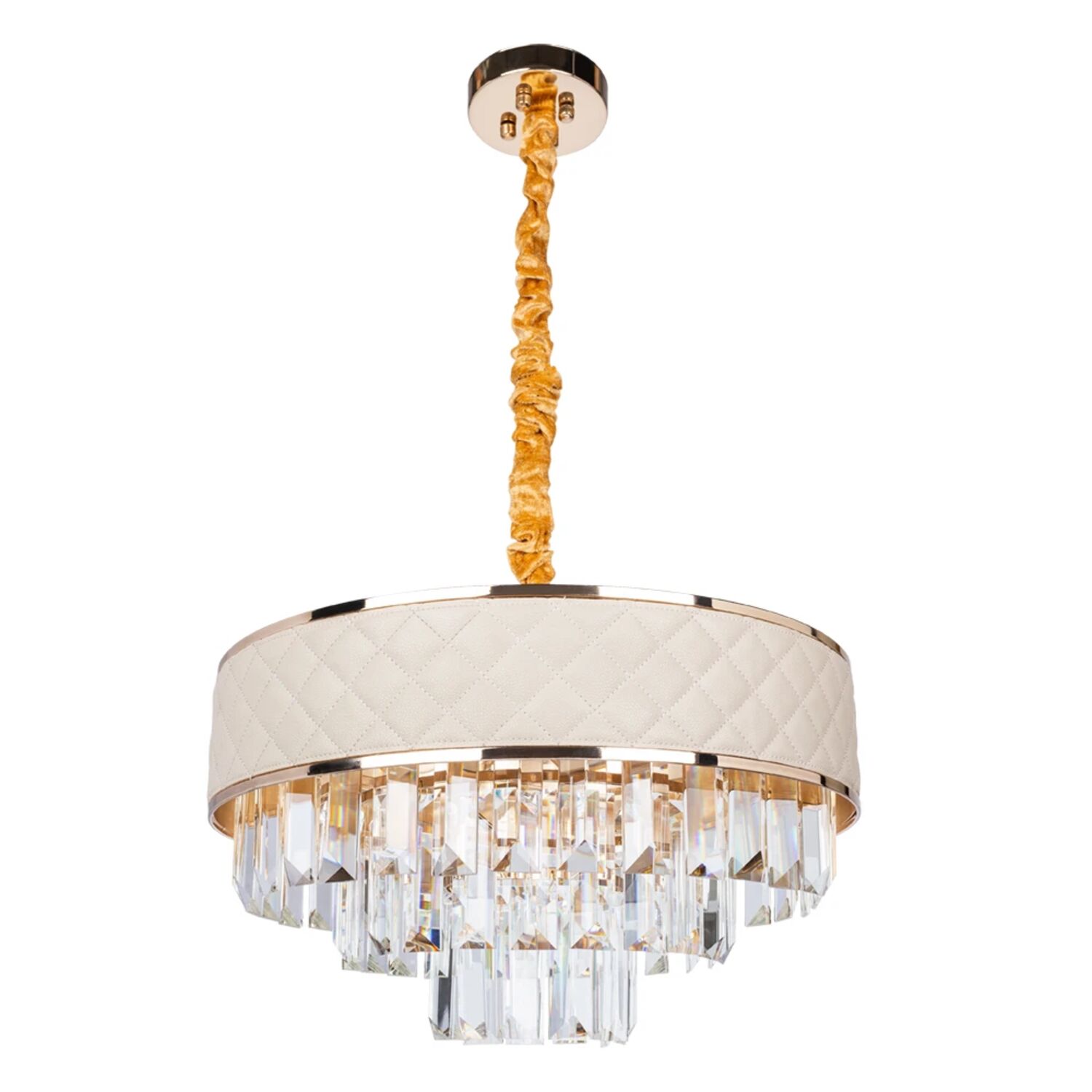 Подвесная люстра Arte Lamp Annabelle A1008LM-6GO, арматура золото, плафон хрусталь бежевый