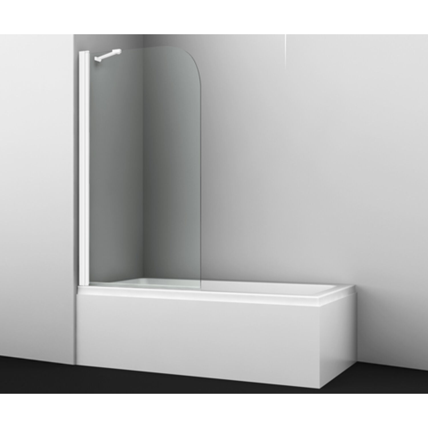 Шторка на ванну WasserKRAFT Leine 35P01-80 WF 80x140, стекло прозрачное, профиль белый