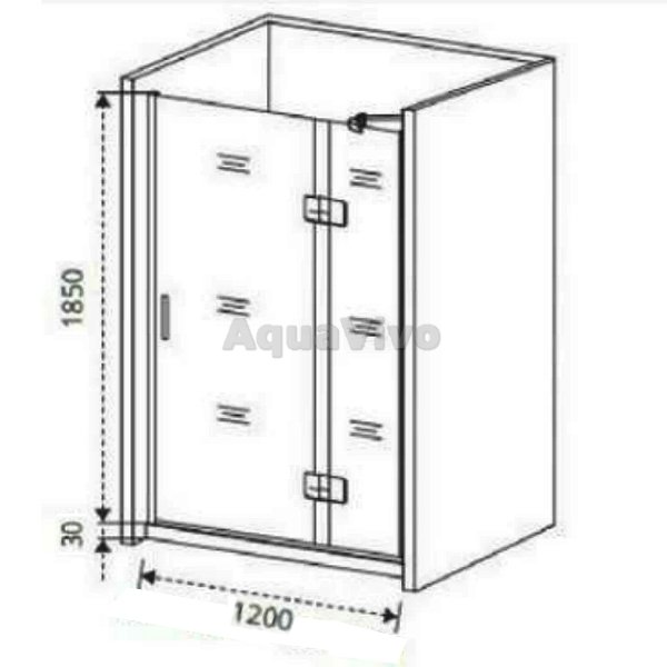 Душевая дверь Good Door Saturn WTW-120-C-CH-R 120, стекло прозрачное, профиль хром, правая - фото 1