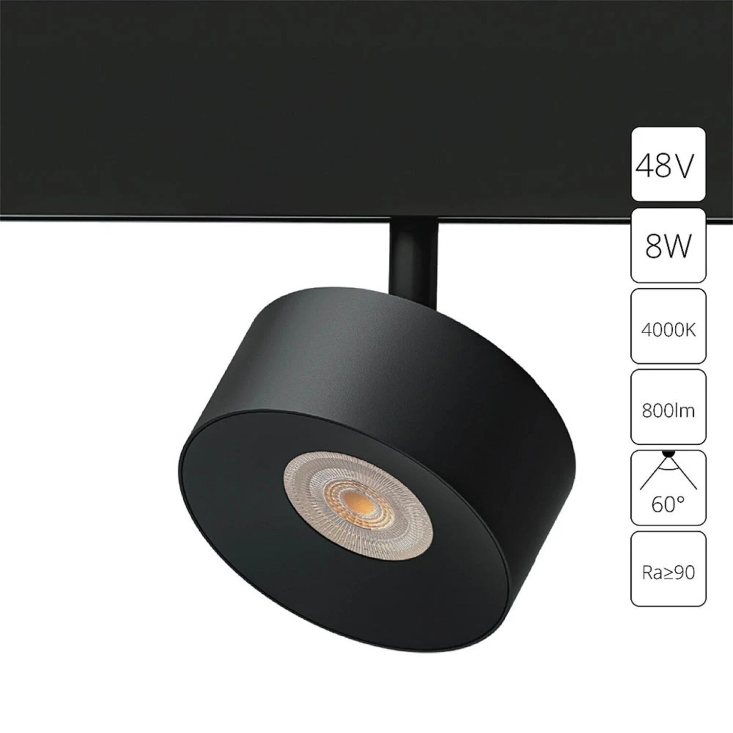 Магнитный трековый светильник Arte Lamp Linea A4771PL-1BK, арматура черная   
