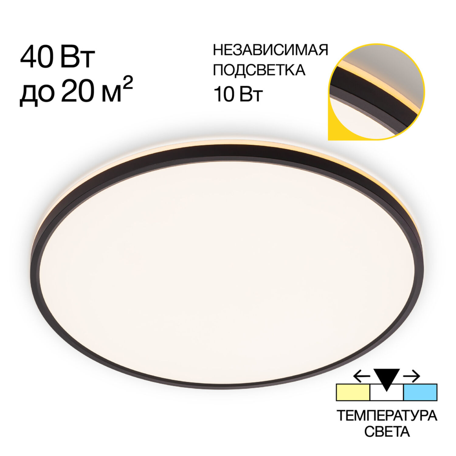 Накладной светильник Citilux Norma CL748501, арматура черная