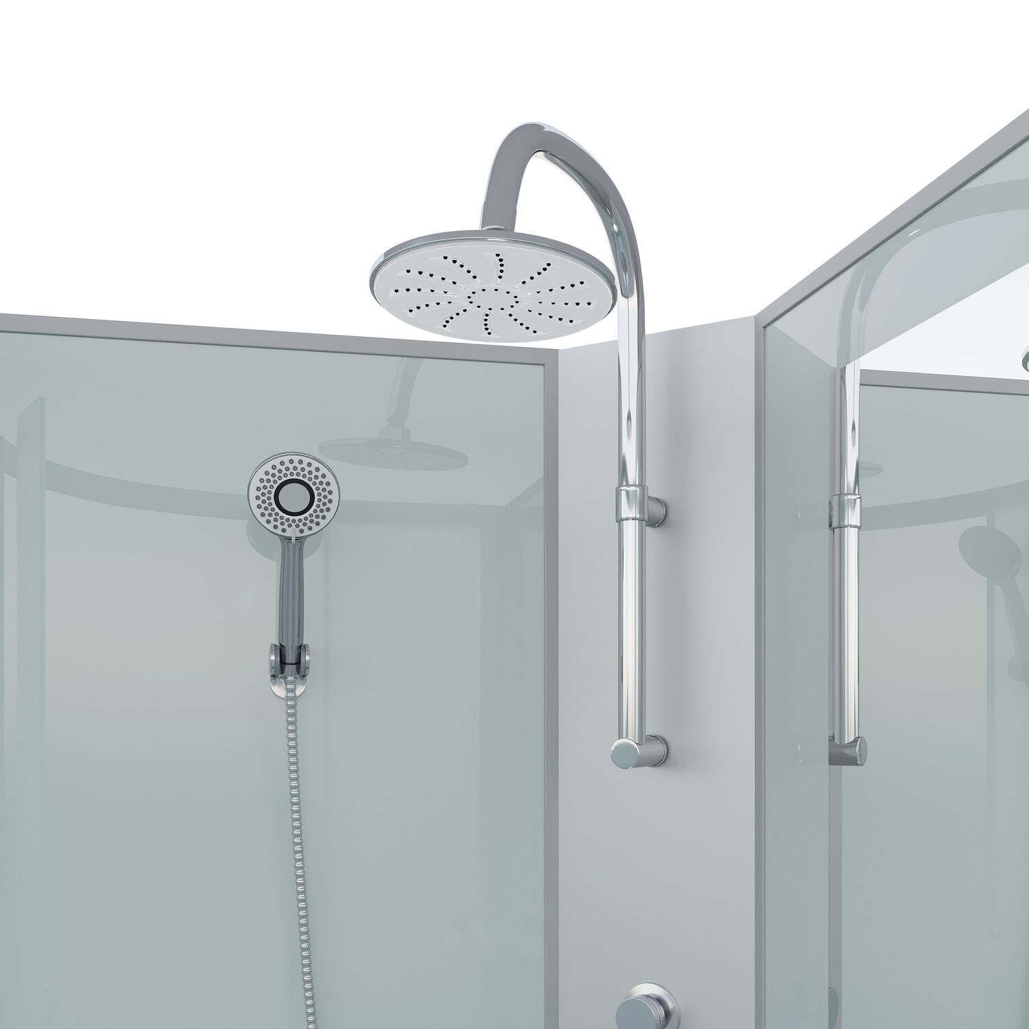 Душевая кабина Niagara Classic NG-43185-14QBKT 110х80, стекло матовое, профиль серебро, без крыши  - фото 1