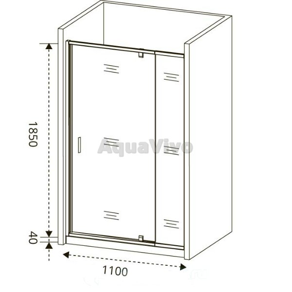 Душевая дверь Good Door Mokka WTW-110-C-WE 110, стекло прозрачное, профиль белый, без магнитного профиля - фото 1