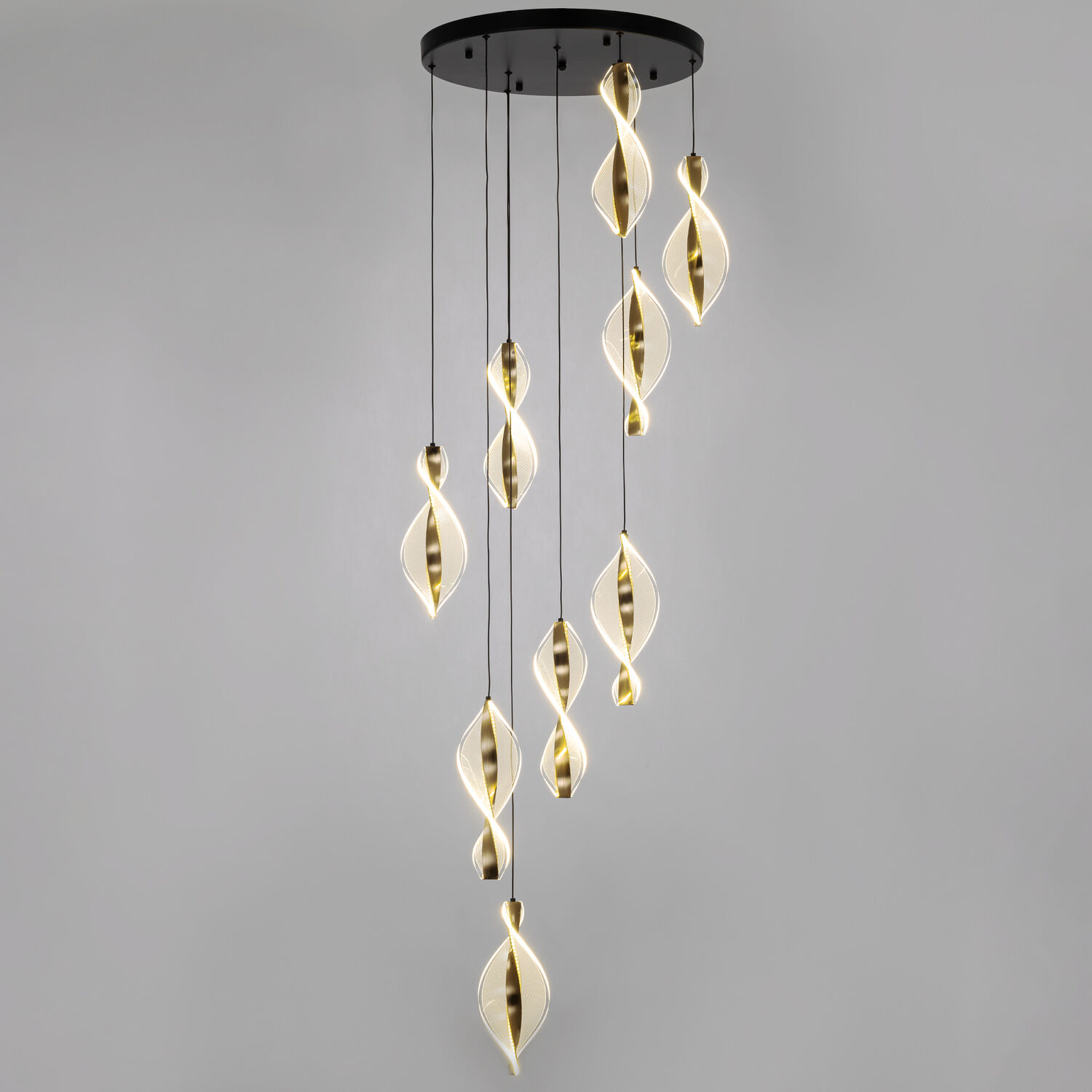 Подвесная люстра Citilux Vind CL214091, арматура черная / бронза - фото 1