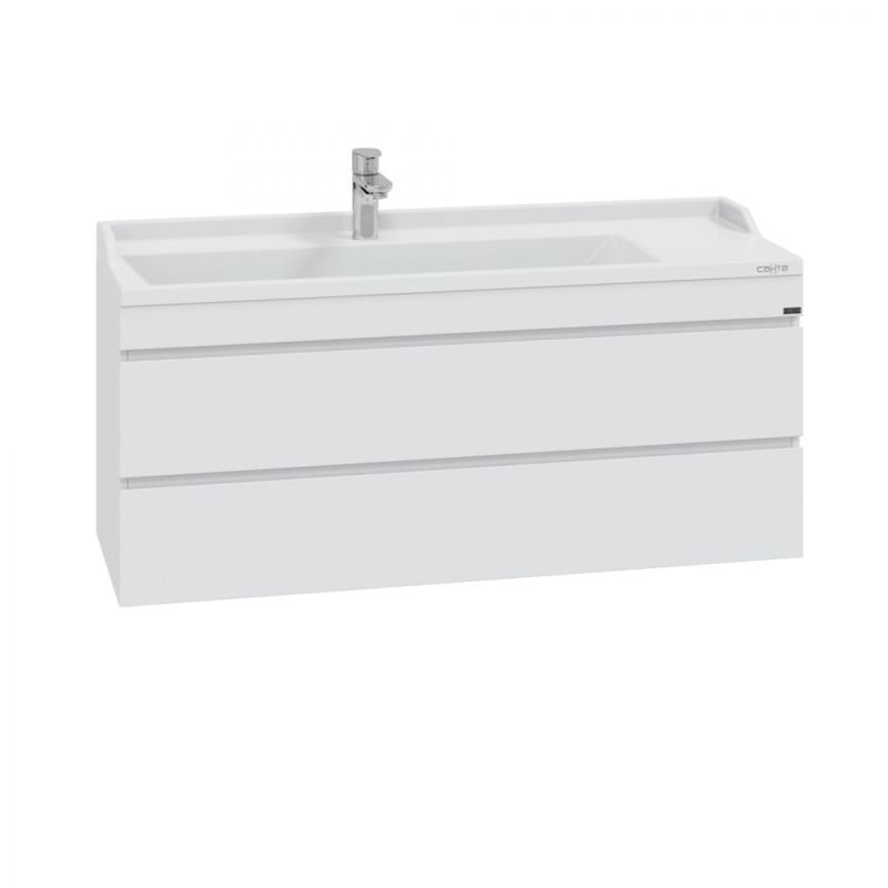 Тумба под раковину Санта Марс 120 подвесная, с ящиками, цвет белый - фото 1