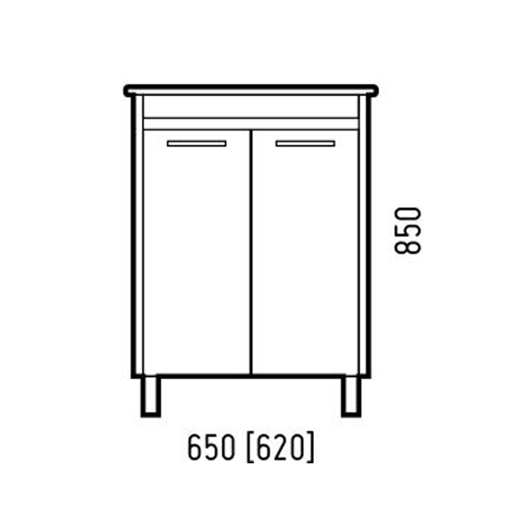 Тумба под раковину Corozo Лорена 65, цвет белый / антик - фото 1